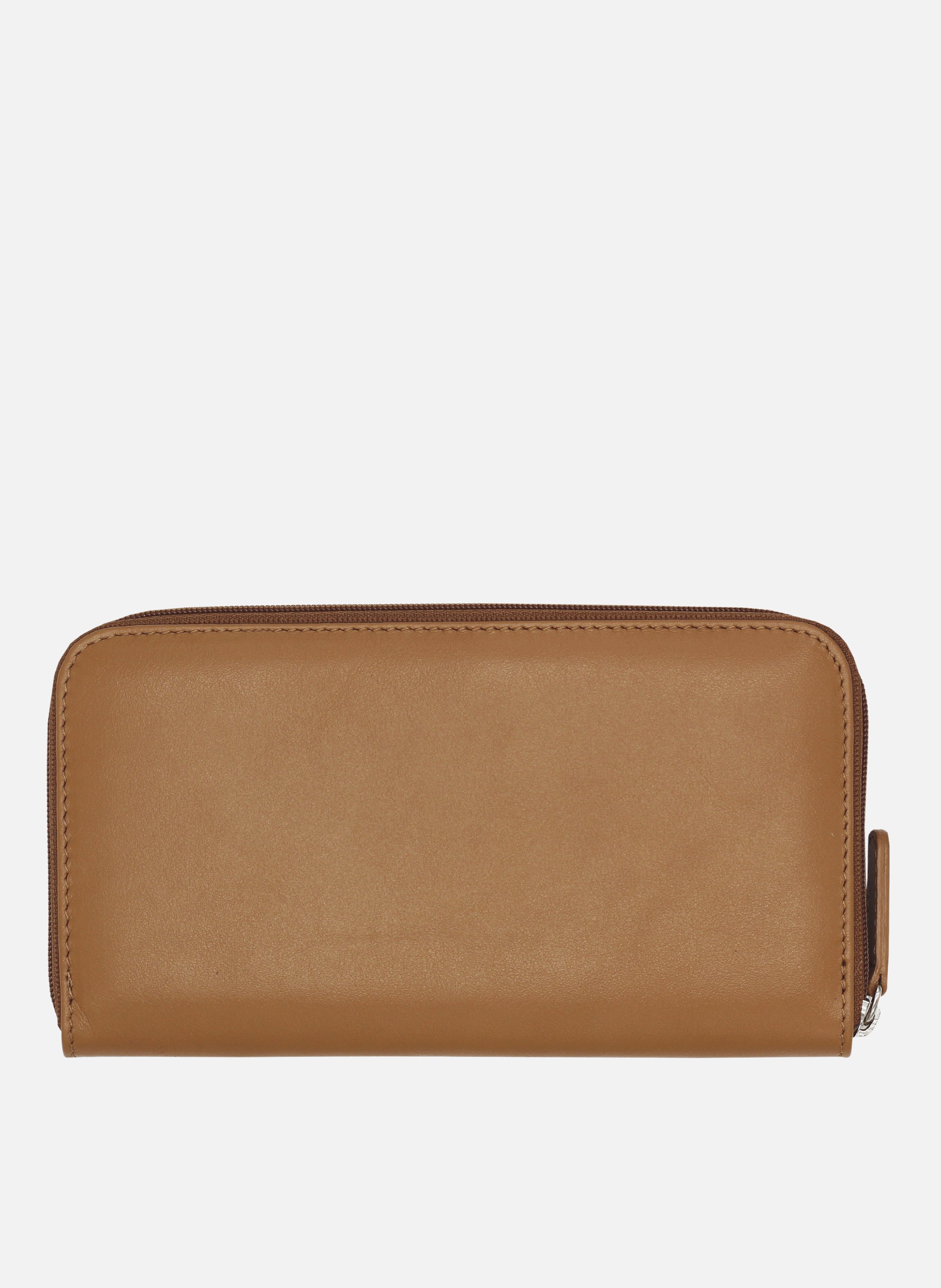 Leather multi-compartment wallet JULES & JENN Brown