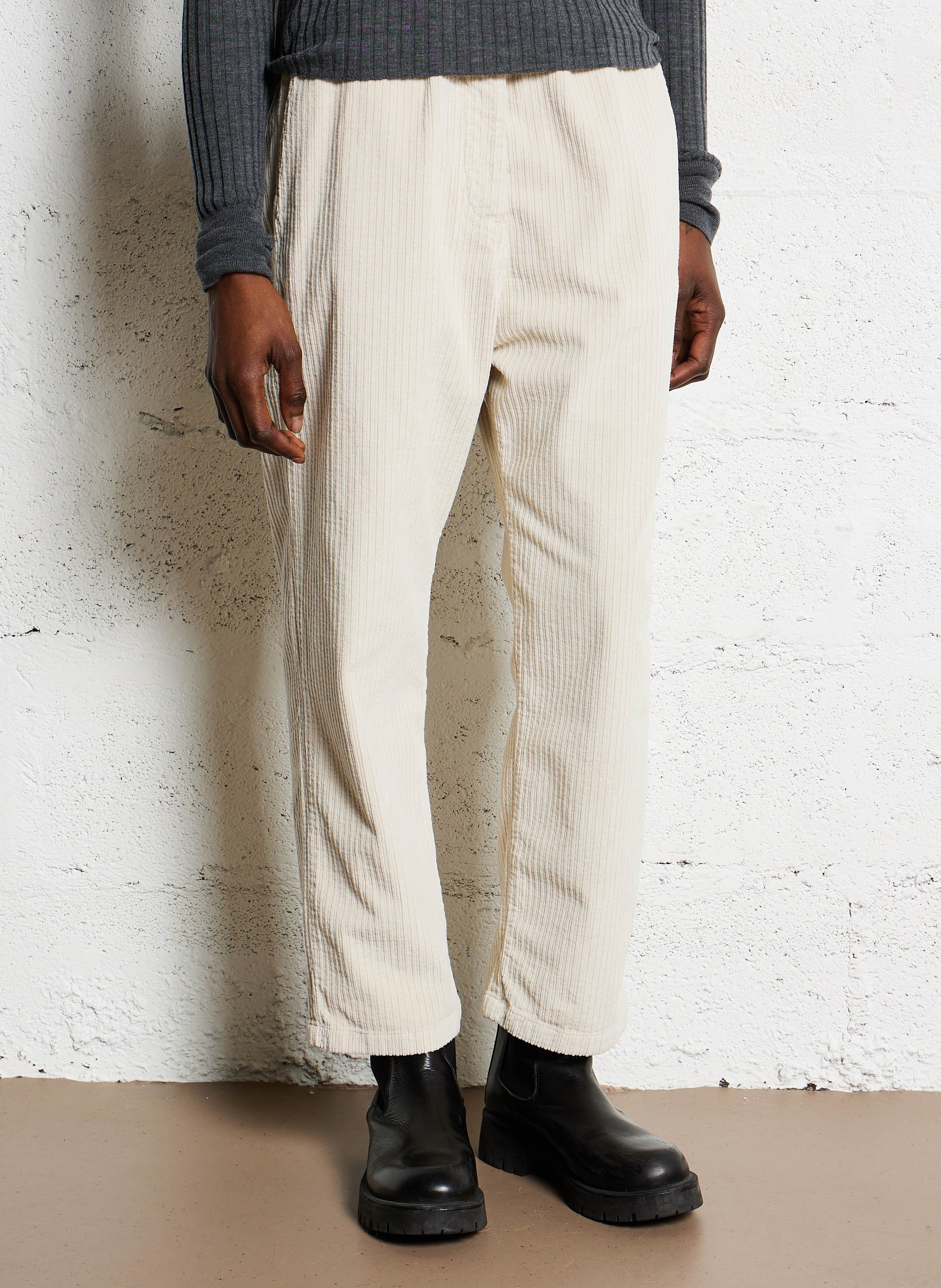 Pantalon droit en coton MASSCOB Beige