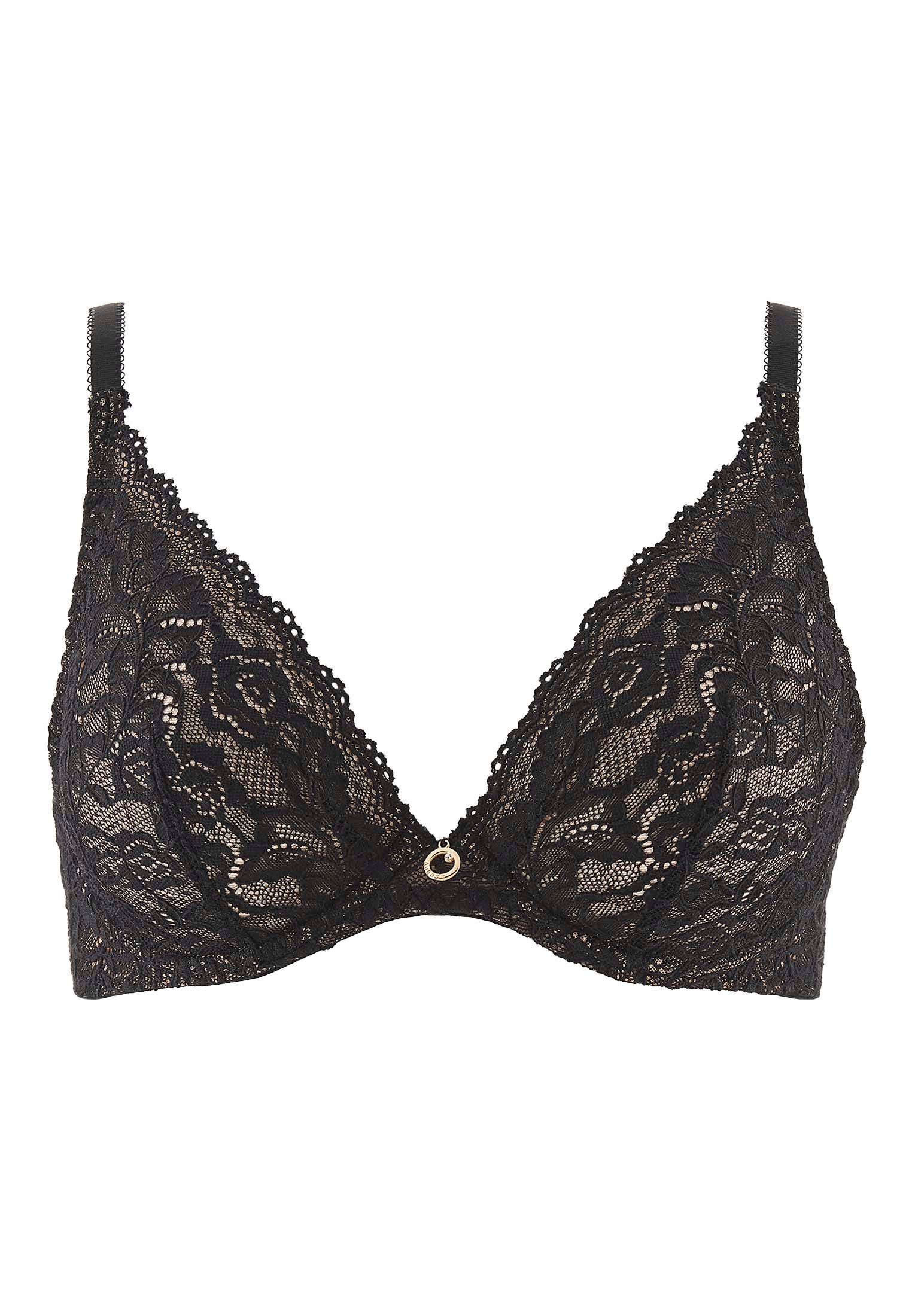 A la Folie kohl black underwired triangle bra AUBADE Black
