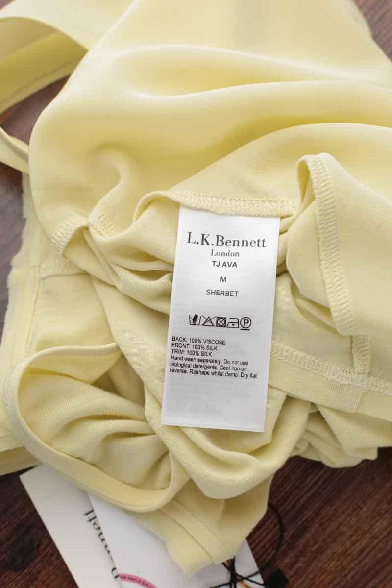 Sleeveless silk top LK BENNETT - Seconde Main Yellow