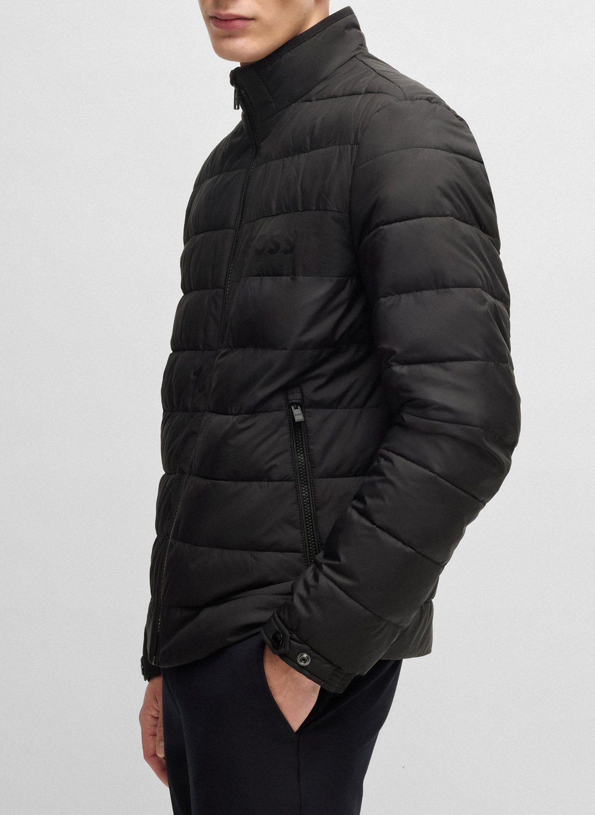 Quilted straight down jacket BOSS Black