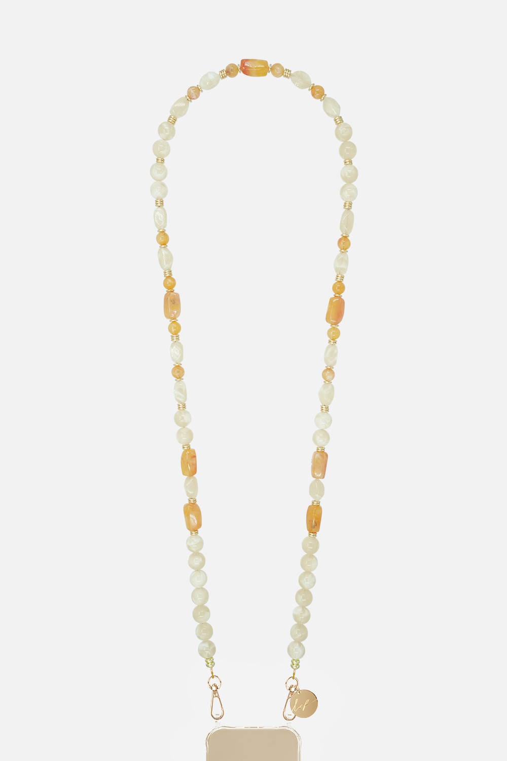 Beaded phone chain Beige