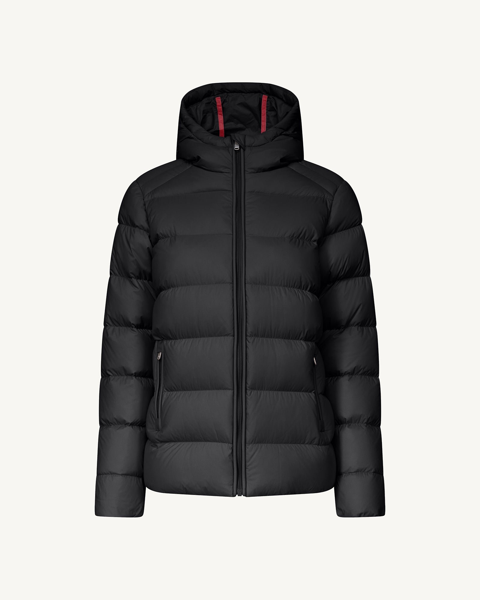 Johanna hooded straight puffer jacket JOTT Black