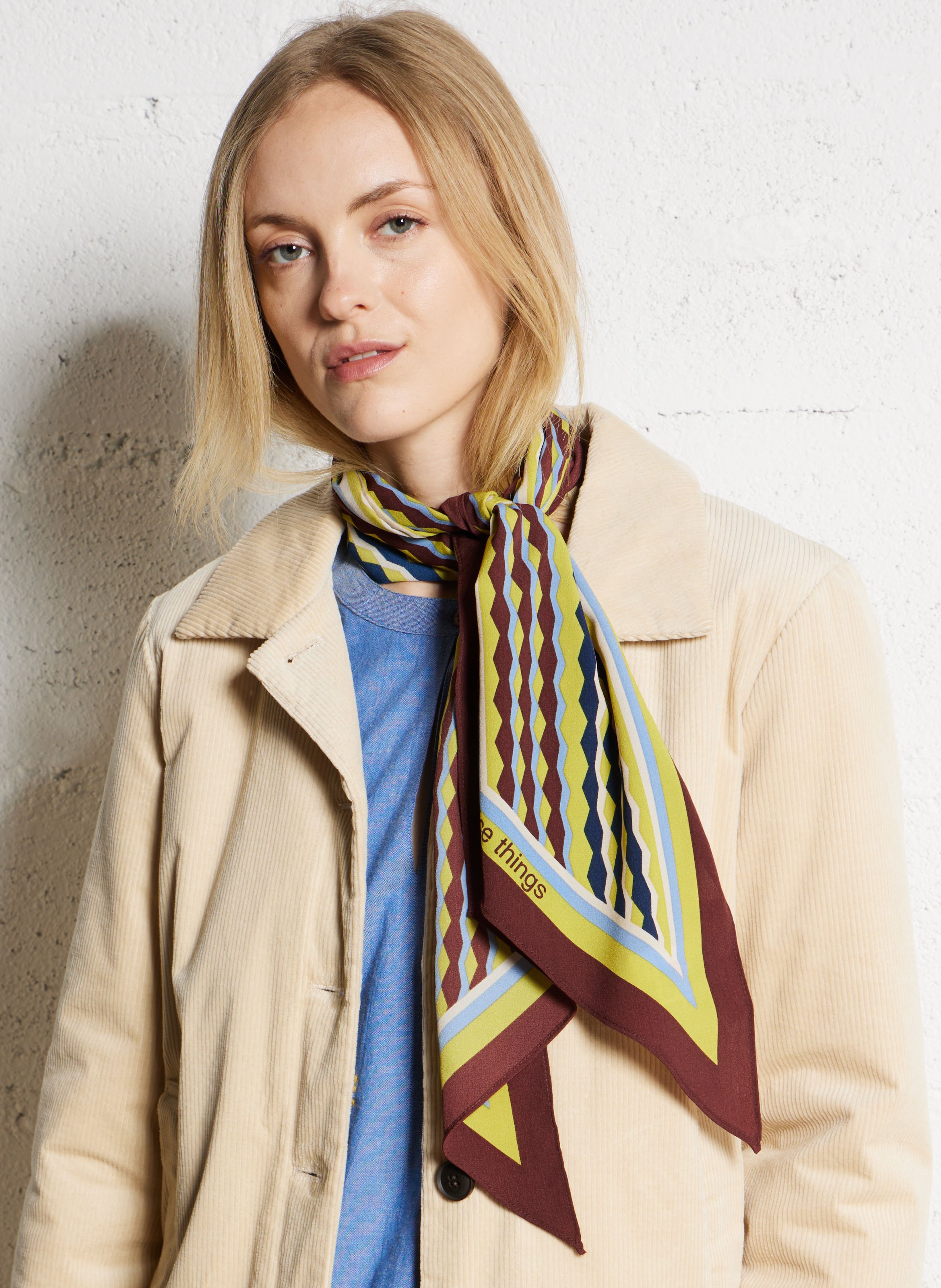 Foulard imprimé géométrique NICE THINGS Jaune