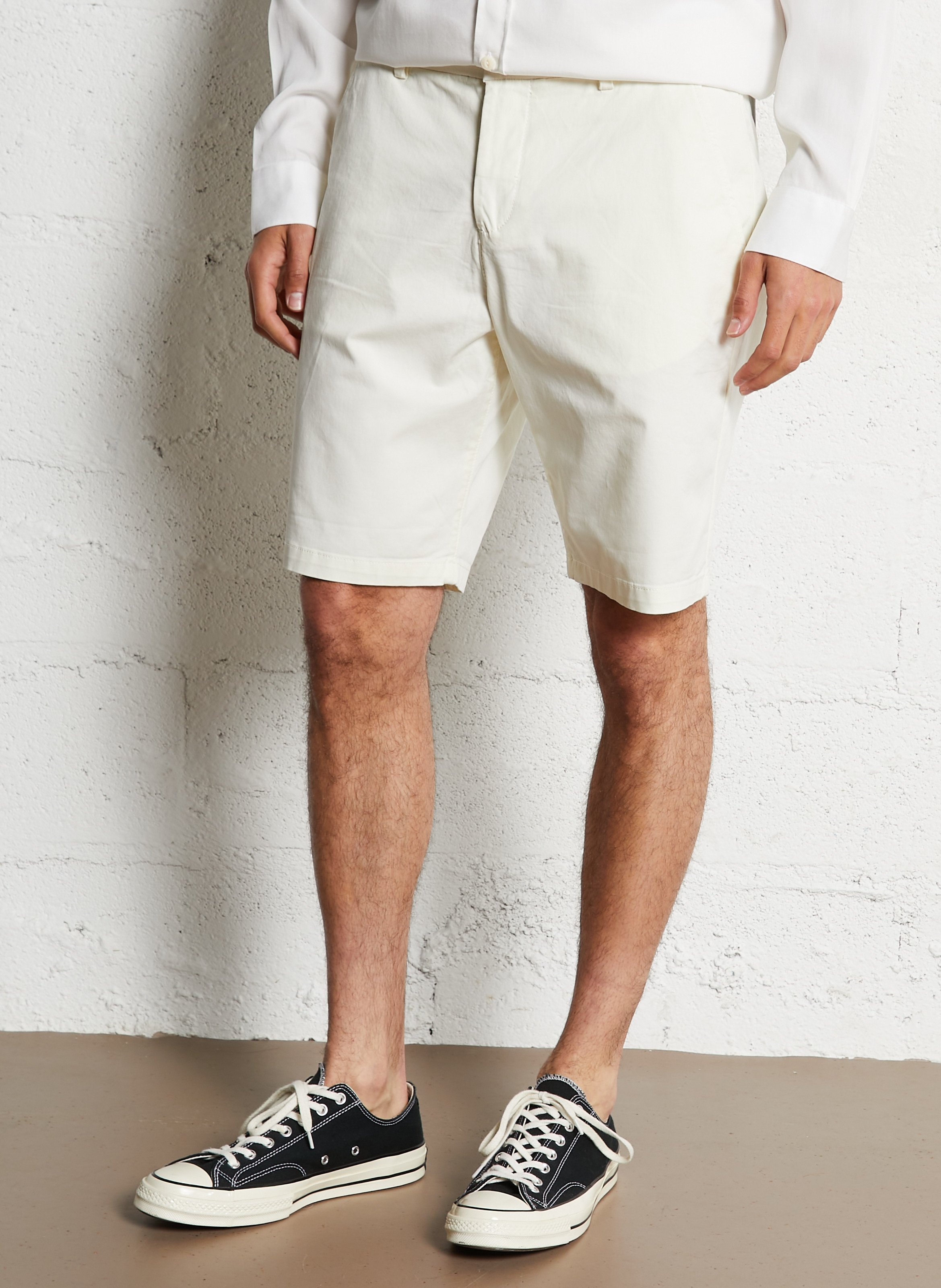 Straight-leg cotton-blend Bermuda shorts IKKS