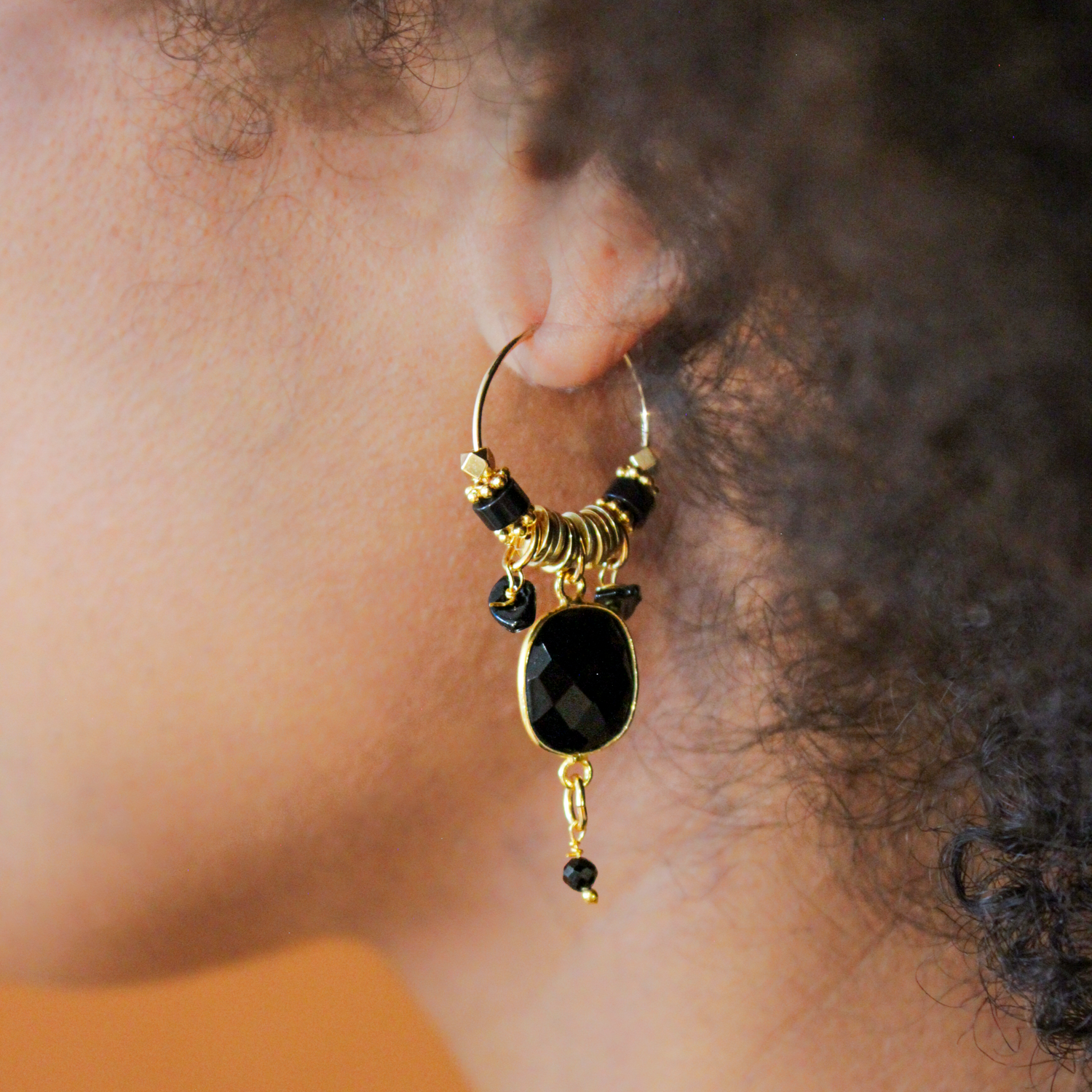 Créoles pierres - alba L'ATELIER DES DAMES Golden