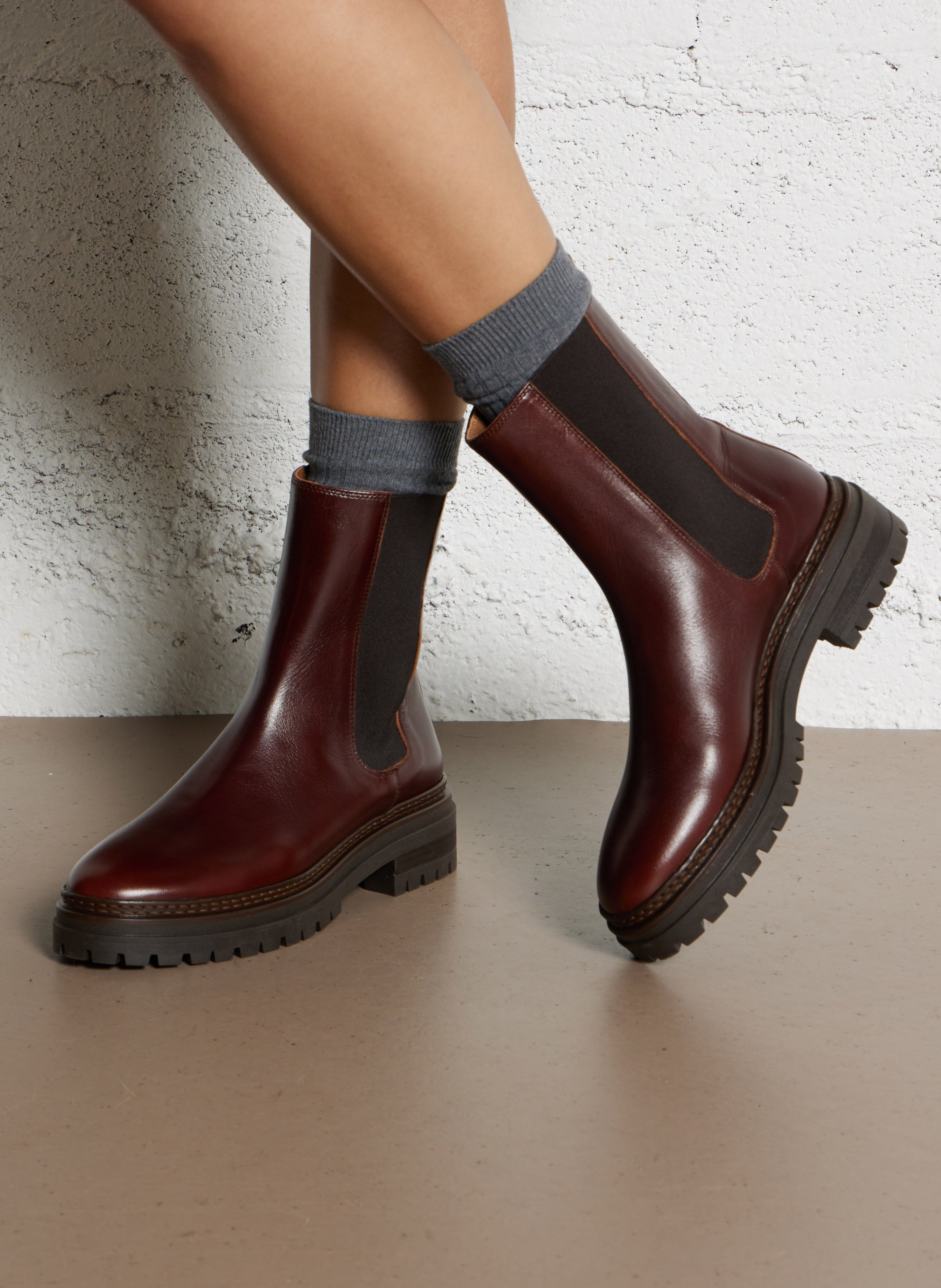 Bottines en cuir  BOBBIES Marron