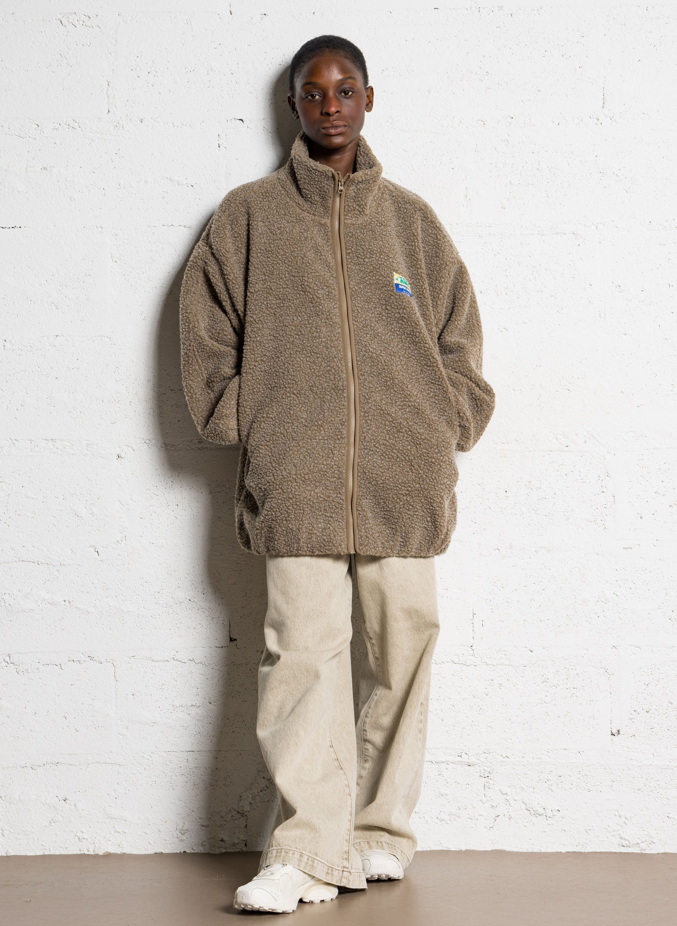 Polaire droite col montant  AMERICAN VINTAGE Vert