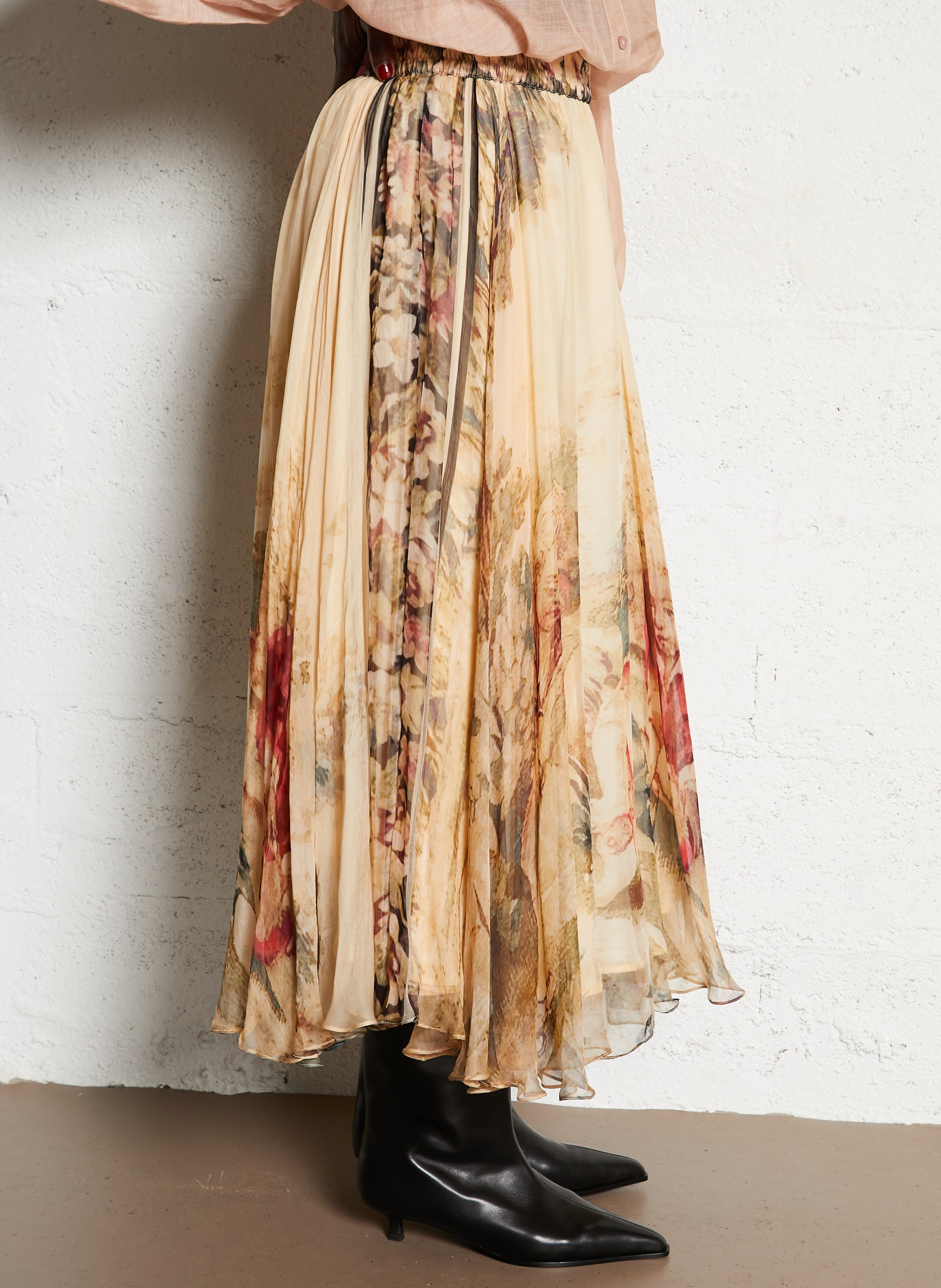 Jupe midi évasée imprimée MES DEMOISELLES Multicolore