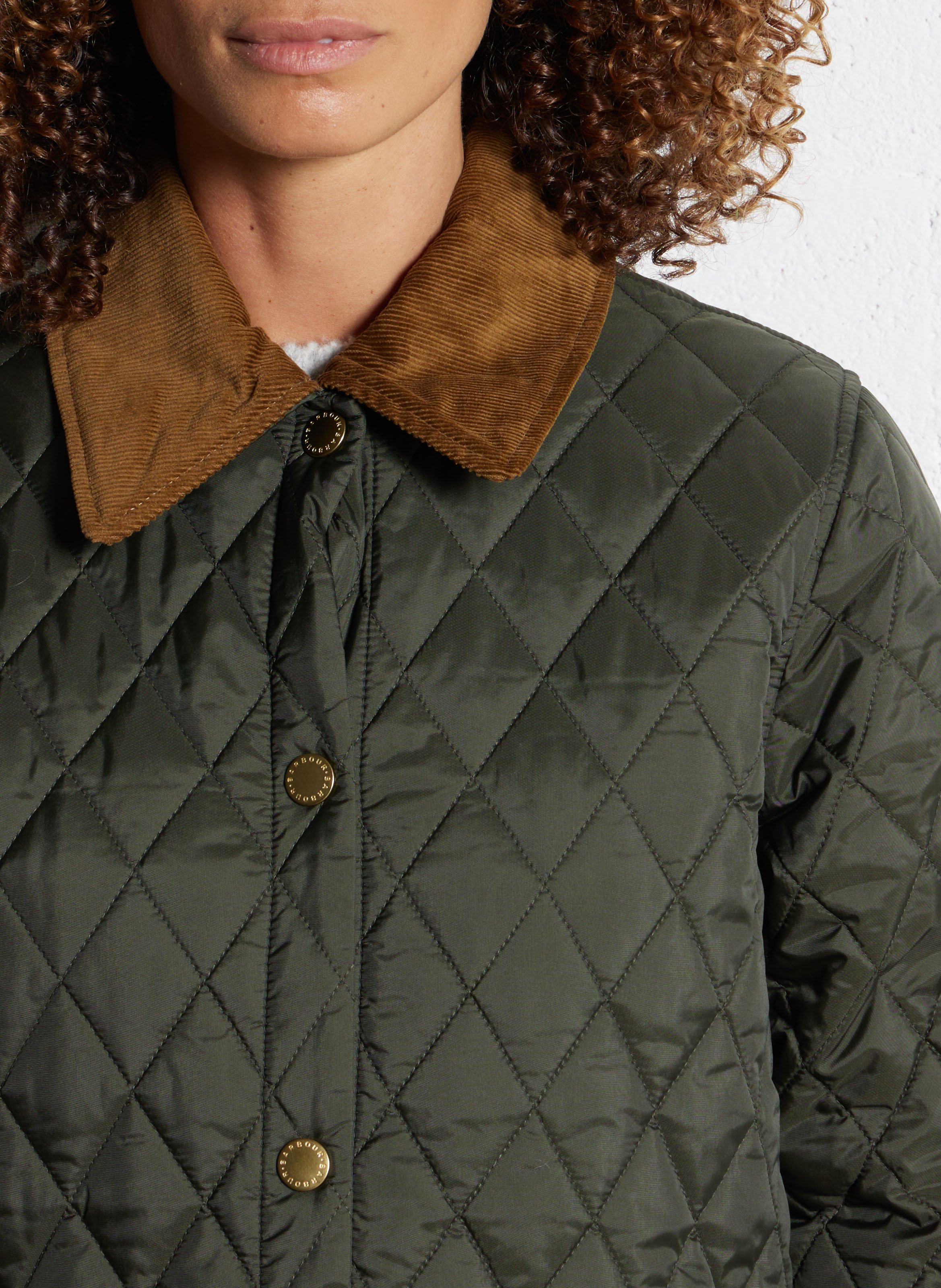 Blouson matelassé col classique  BARBOUR Vert