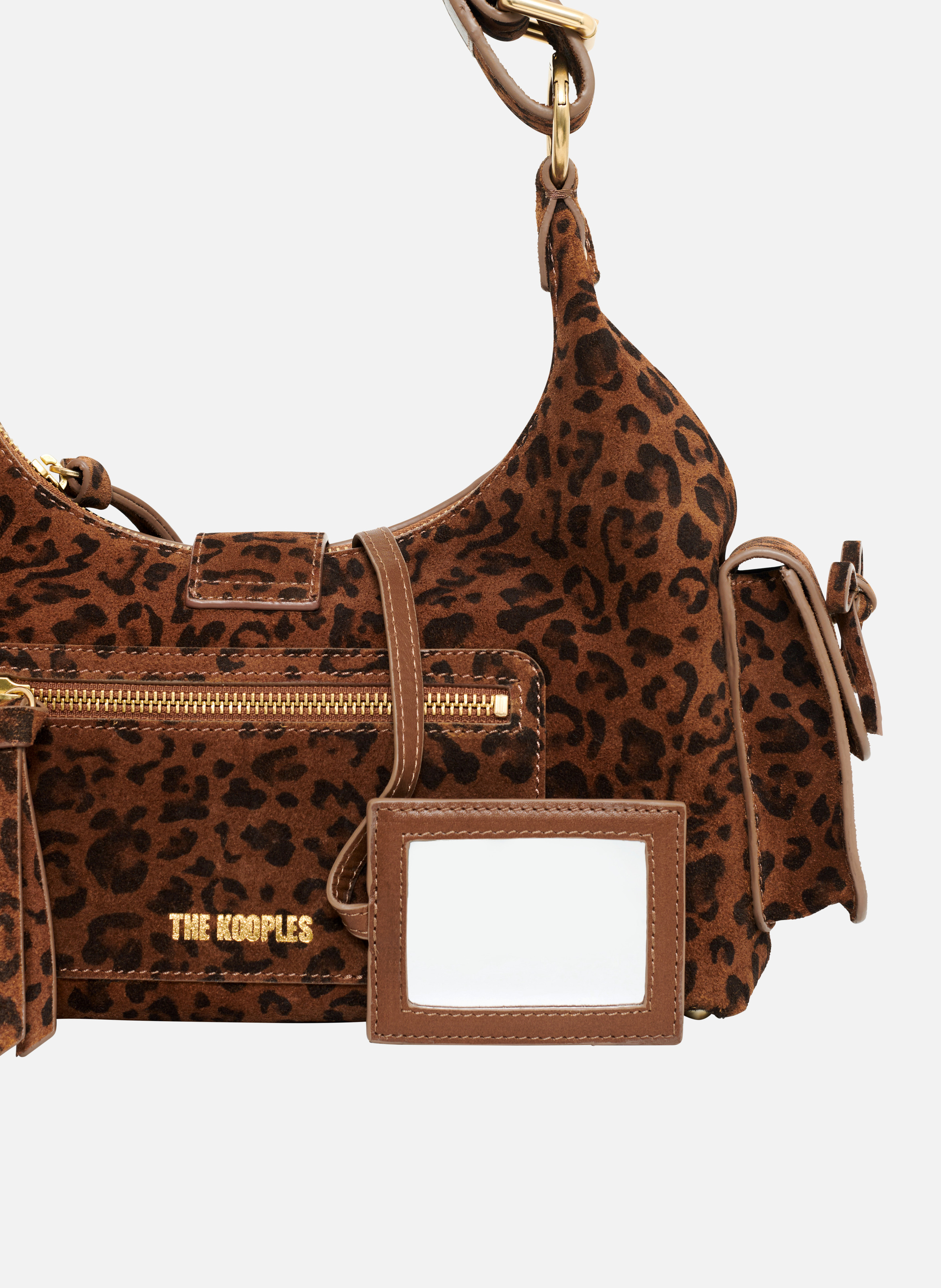 Amelia suede leather bag THE KOOPLES Brown