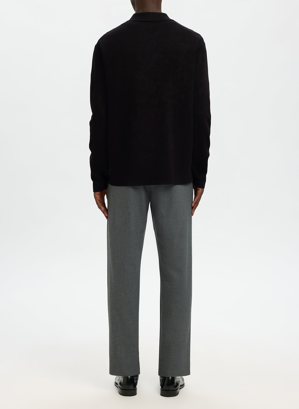 Sweat droit uni à demi zip SELECTED Noir