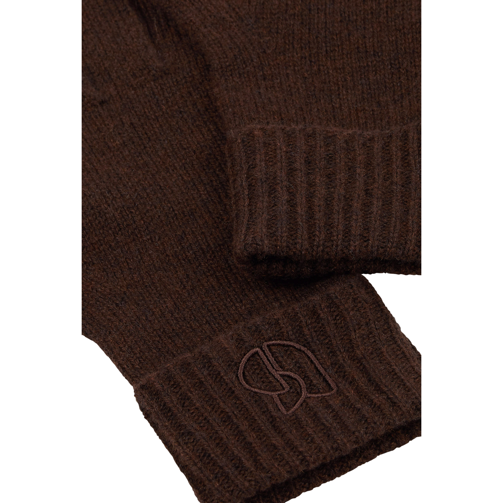 Cashmere gloves BA&SH Brown