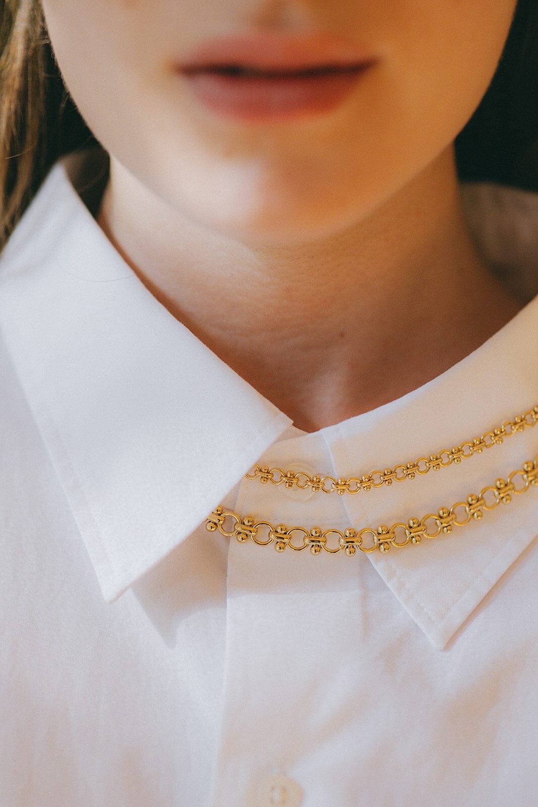 Maxi silver-plated necklace MONSIEUR SIMONE Golden