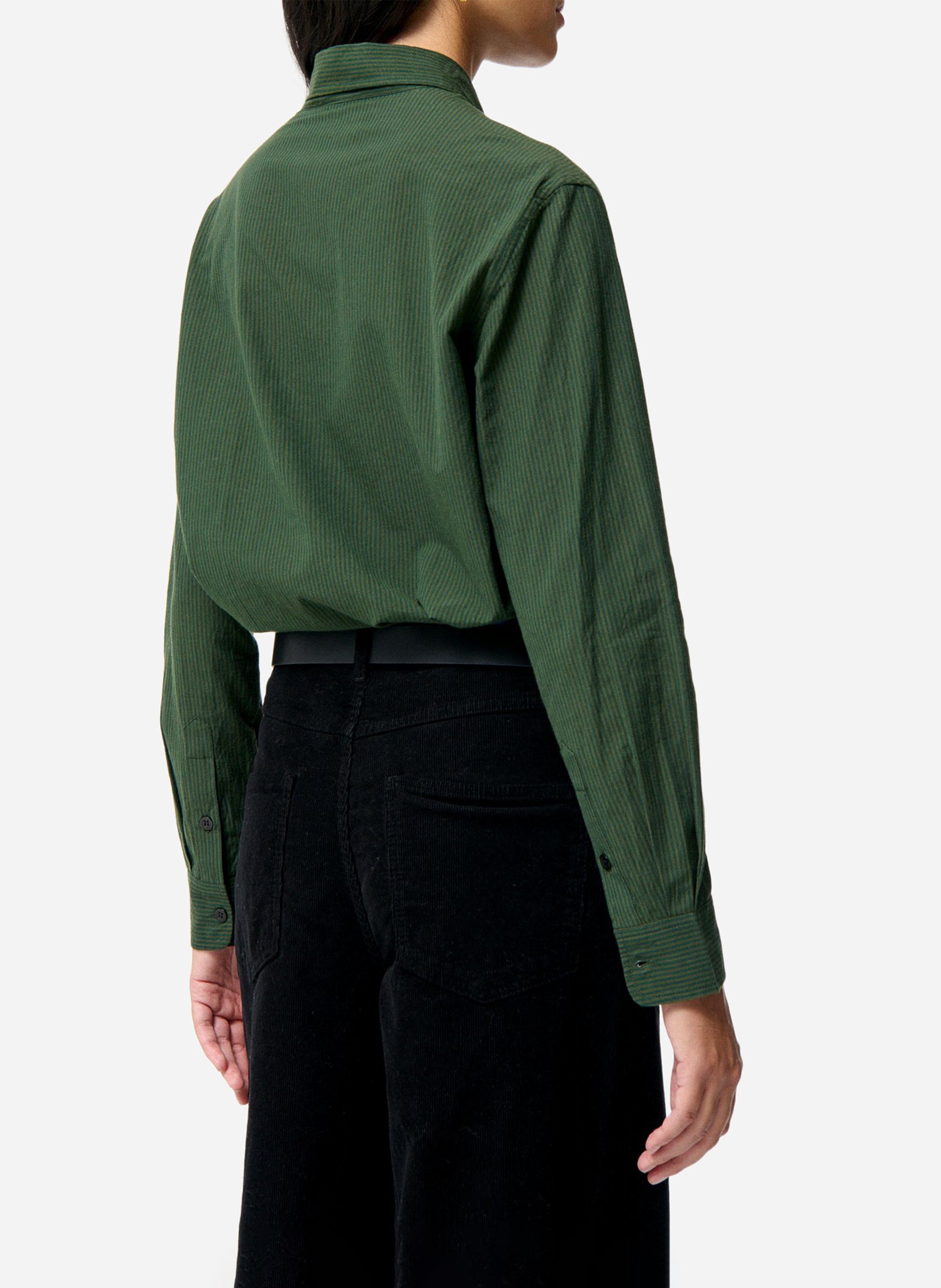 Cotton shirt with classic collar VANESSA BRUNO Green