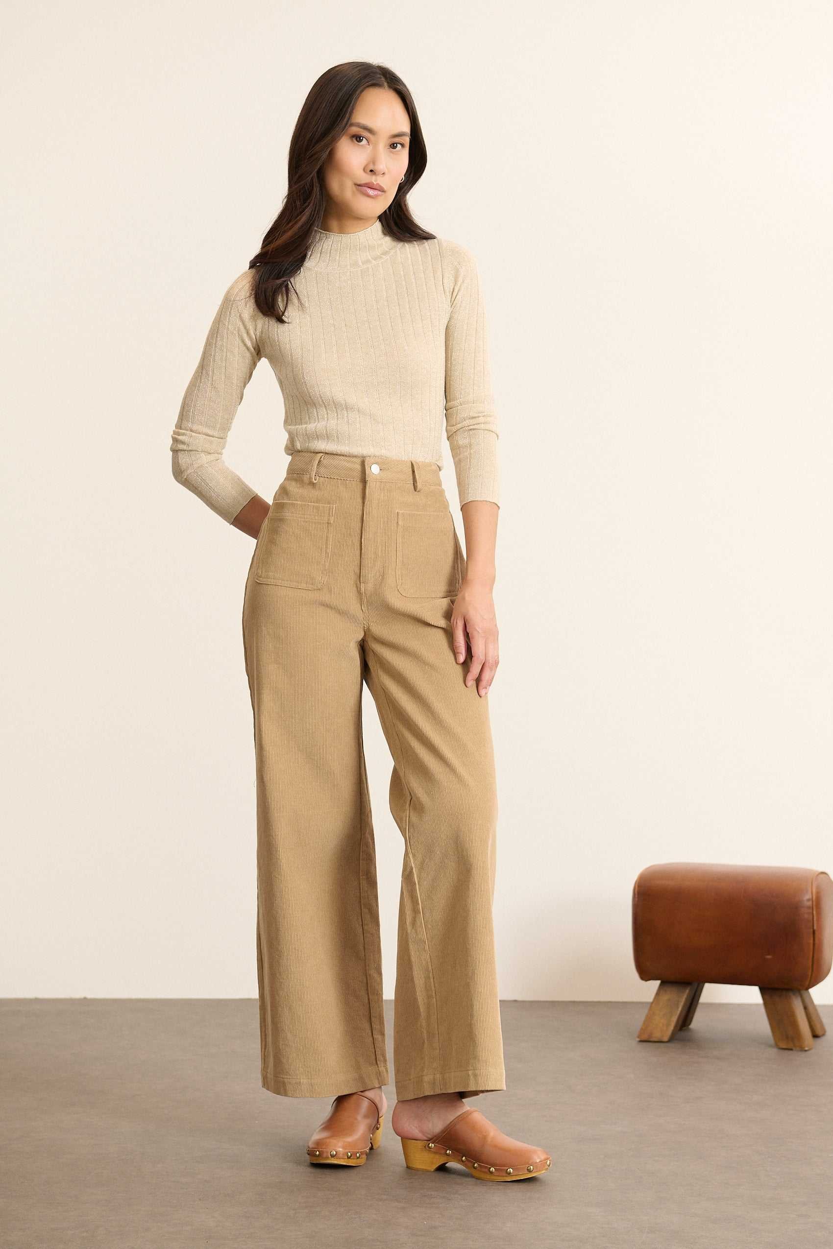 Corduroy carrot pants GARANCE PARIS Beige