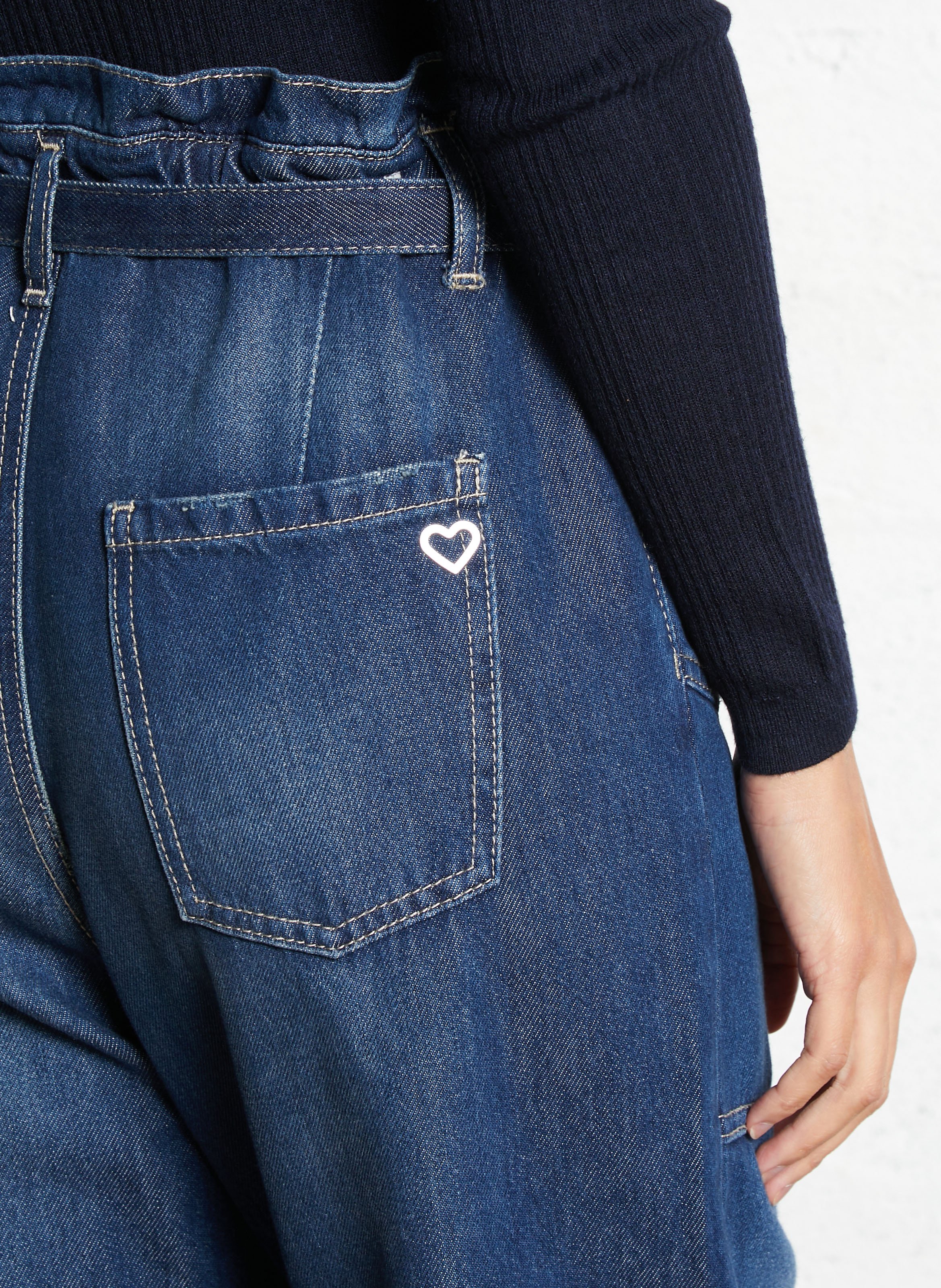 Jean droit délavé PLEASE Bleu