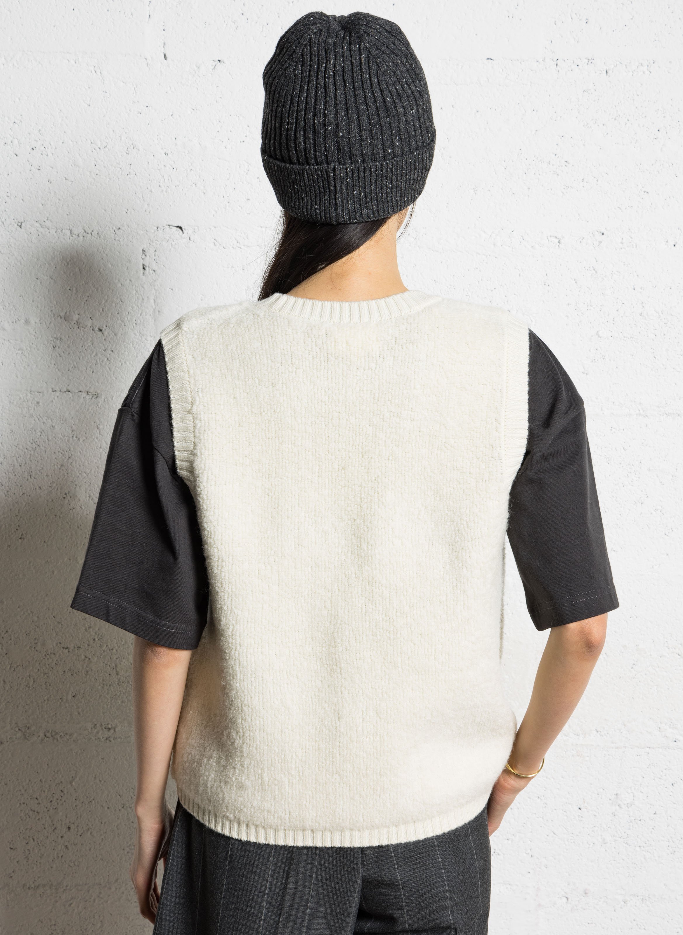 Svenland V-neck wool cardigan MAISON 123 White