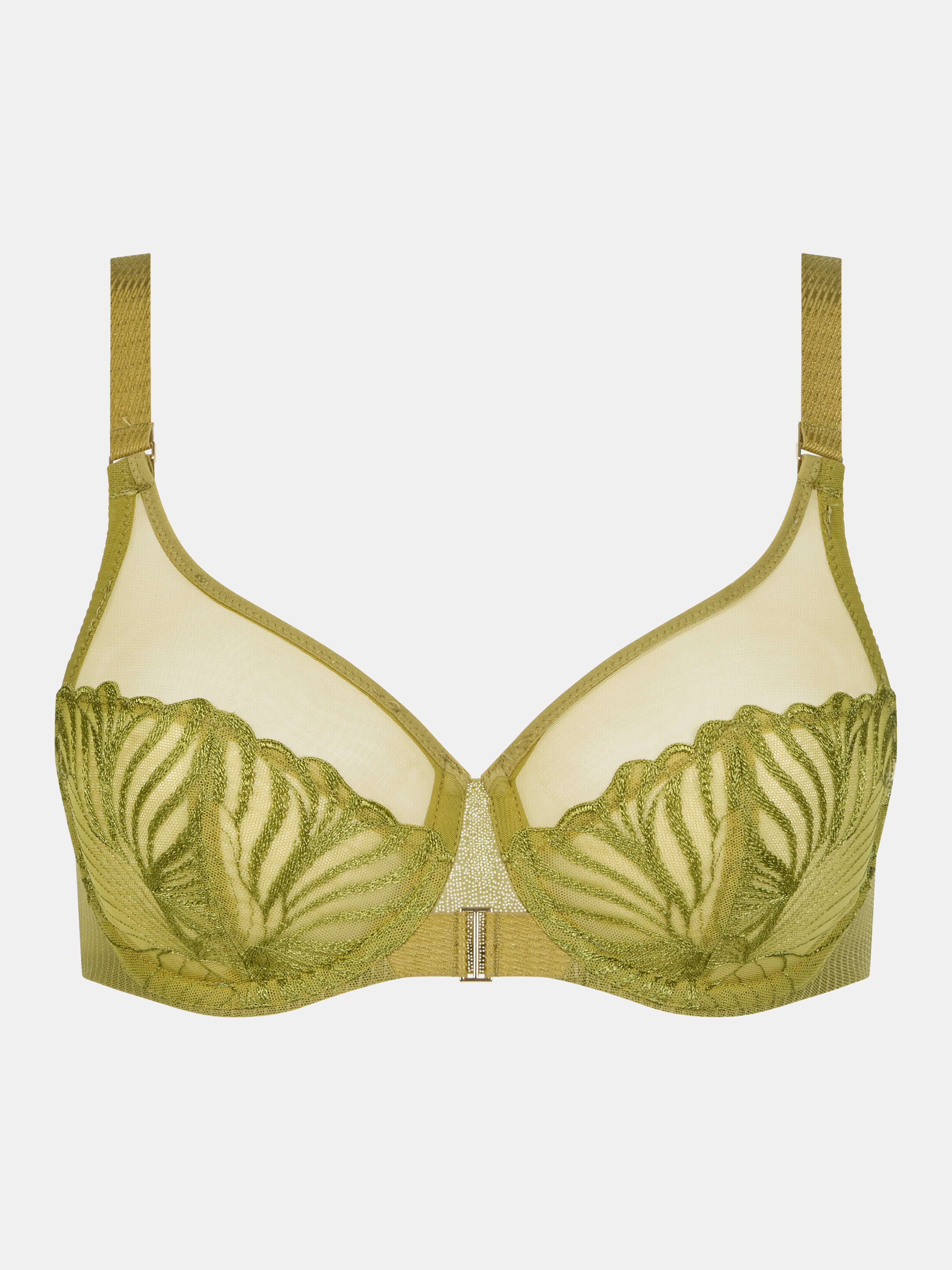 Very supportive embroidered bra CHANTELLE Green