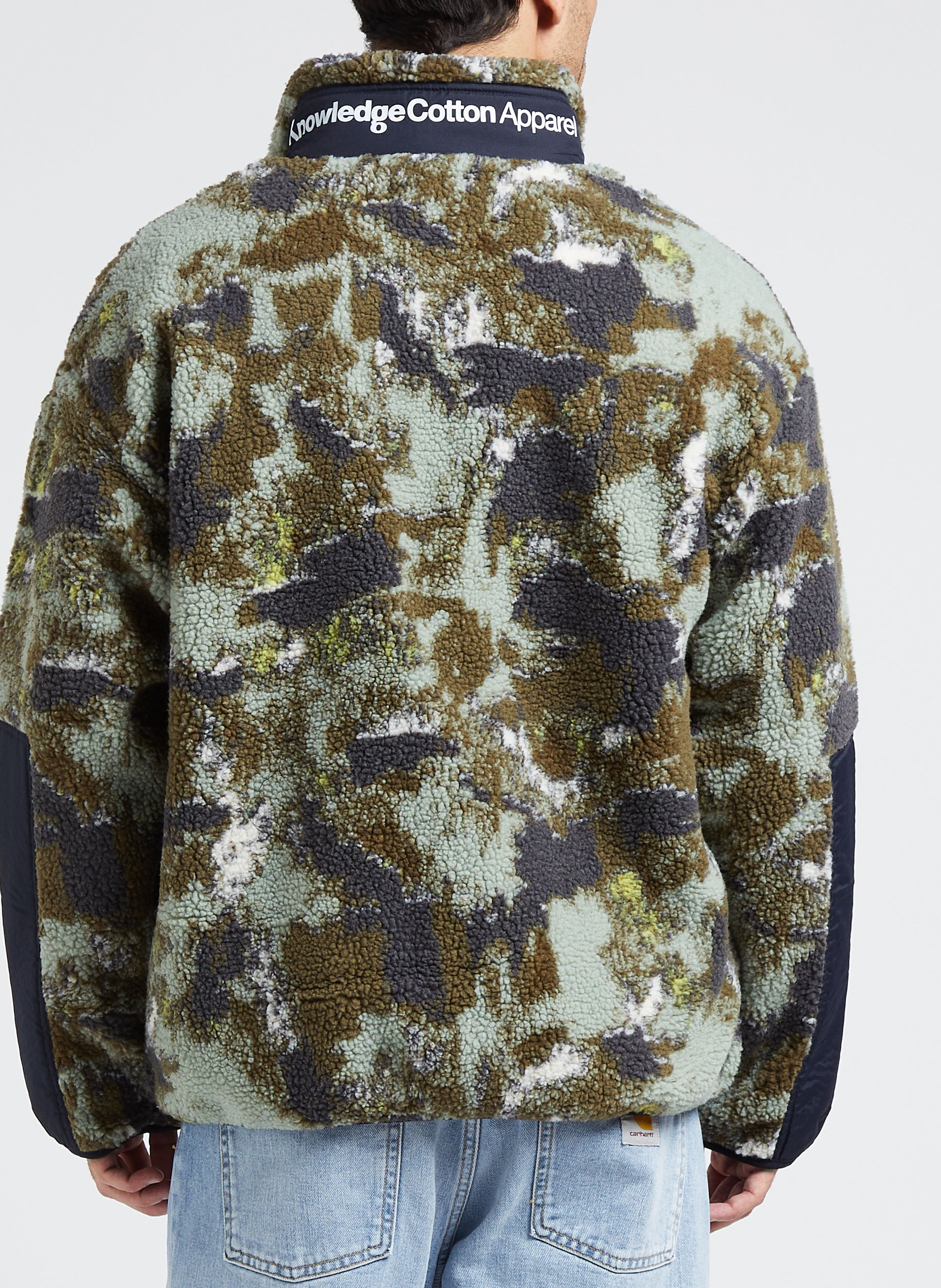 Oversize high-neck fleece jacket KNOWLEDGE COTTON APPAREL Multicolored