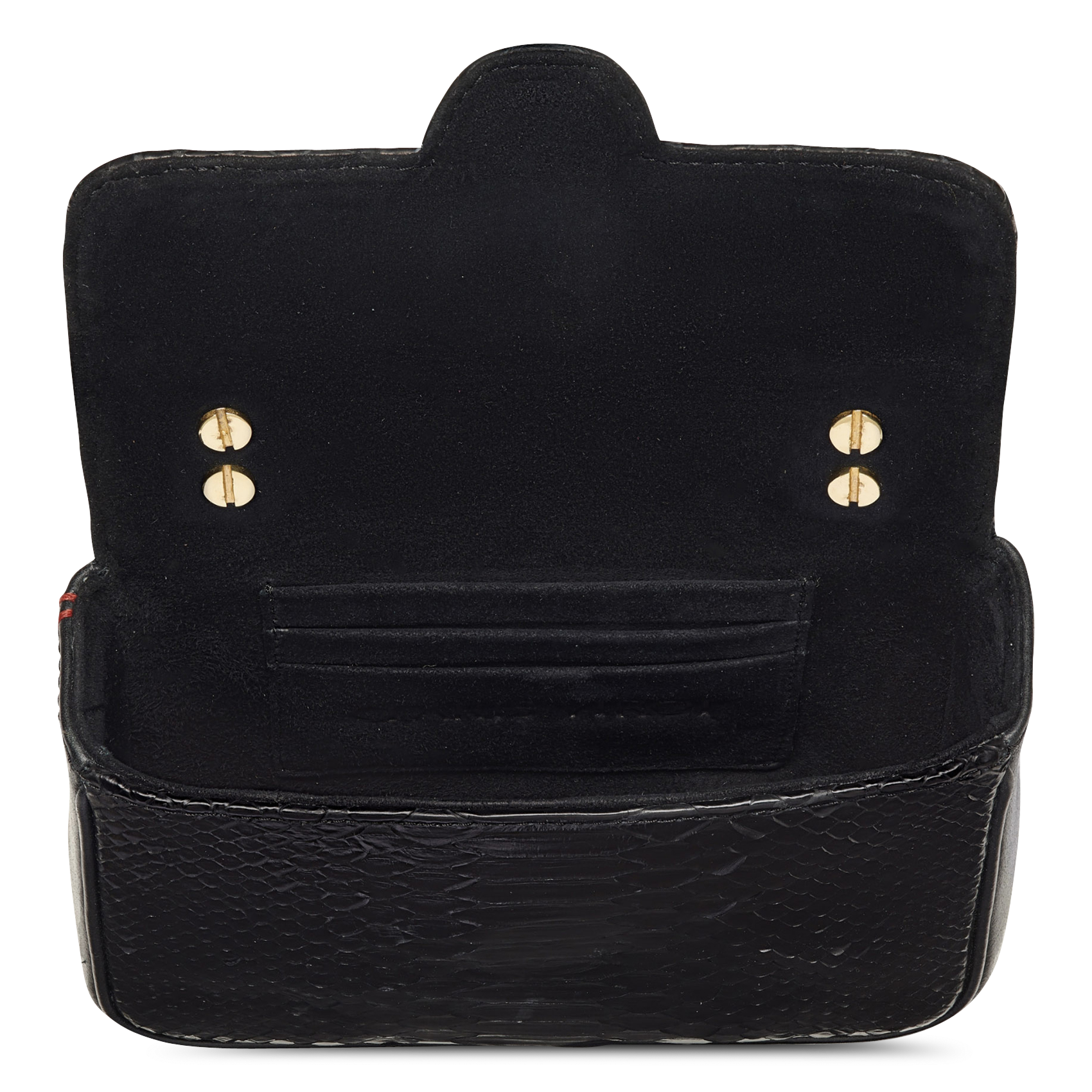 Umhängetasche aus Pythonleder CLARIS VIROT Schwarz