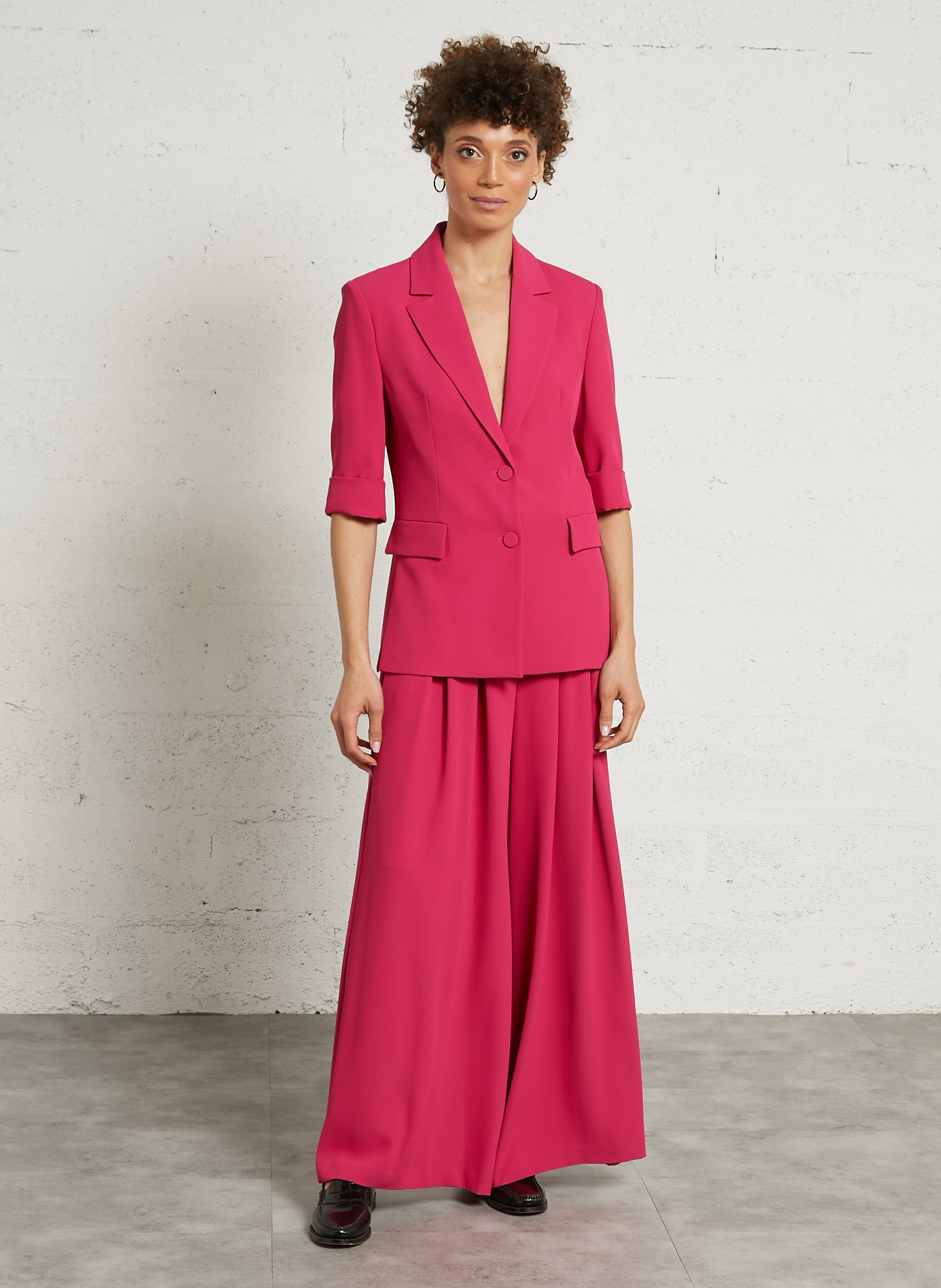 Recht jasje met reverskraag IMPERIAL Roze