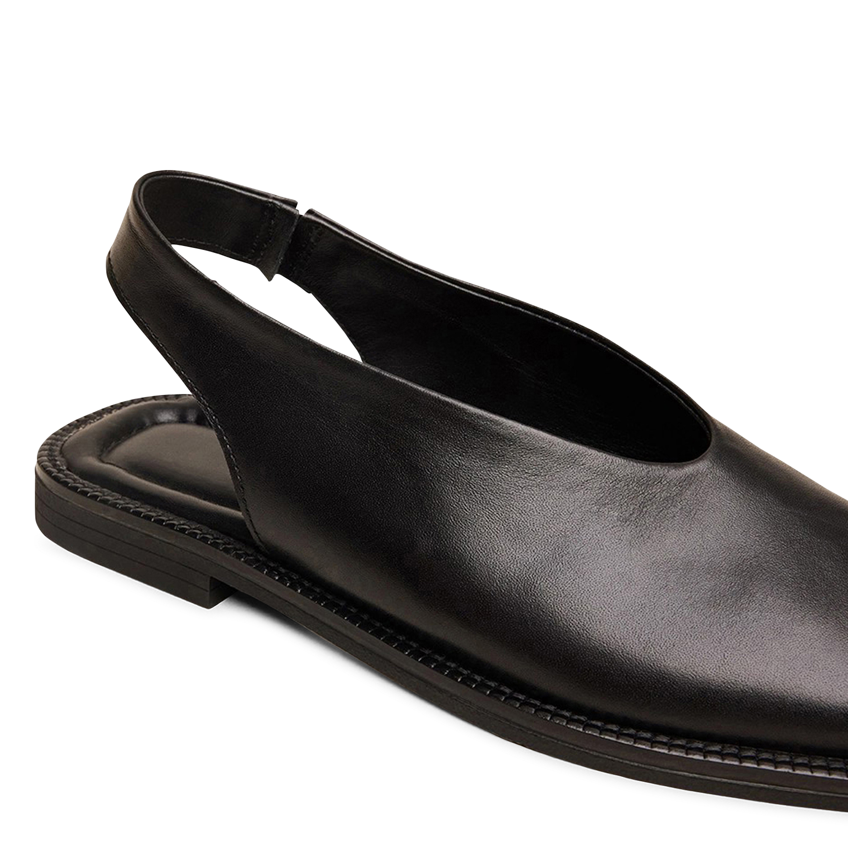 Ballerines slingbacks en cuir lisse JONAK Noir