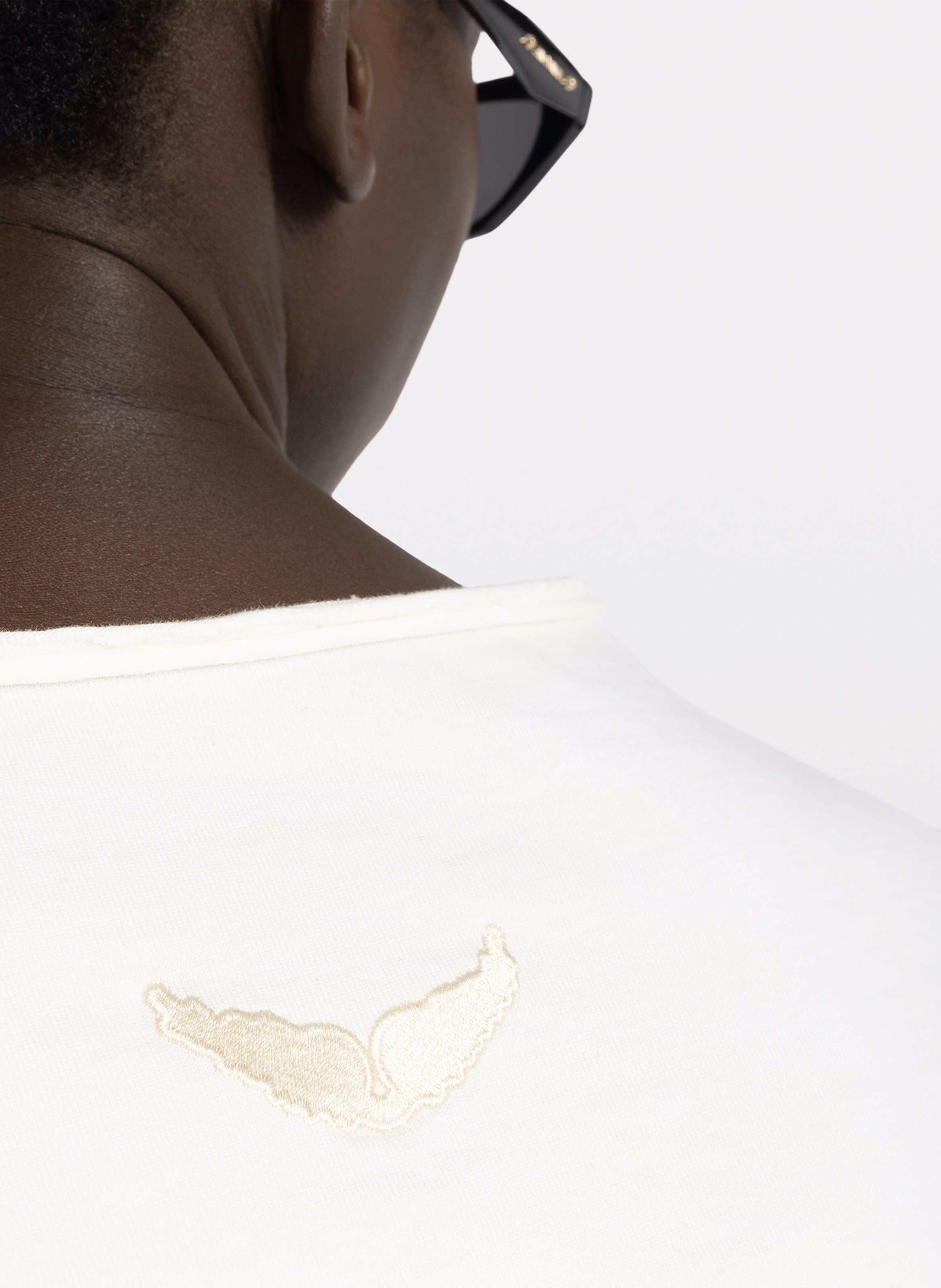 Katoenen T-shirt met boothals ZADIG&VOLTAIRE Wit