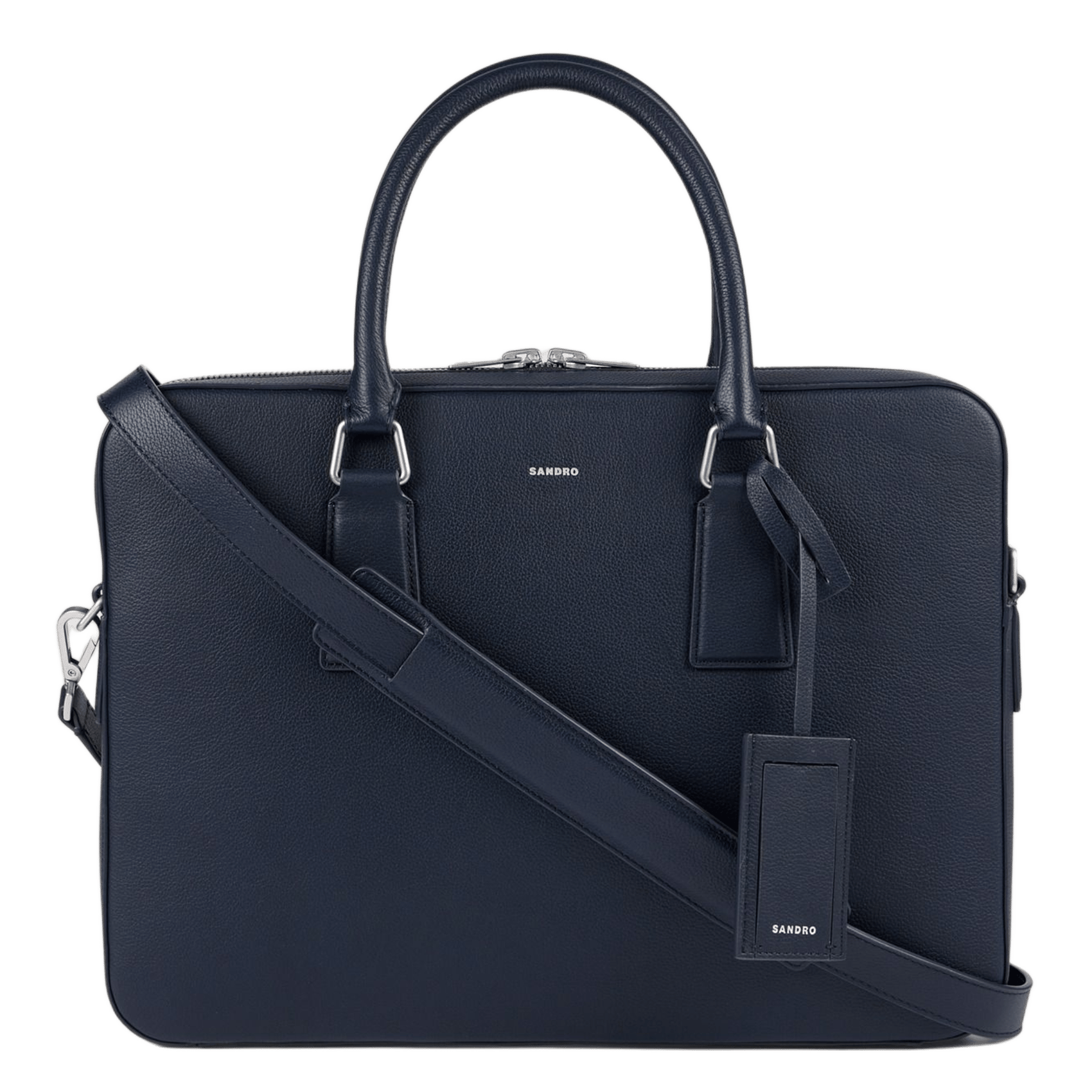 Sac ordinateur en cuir Bleu