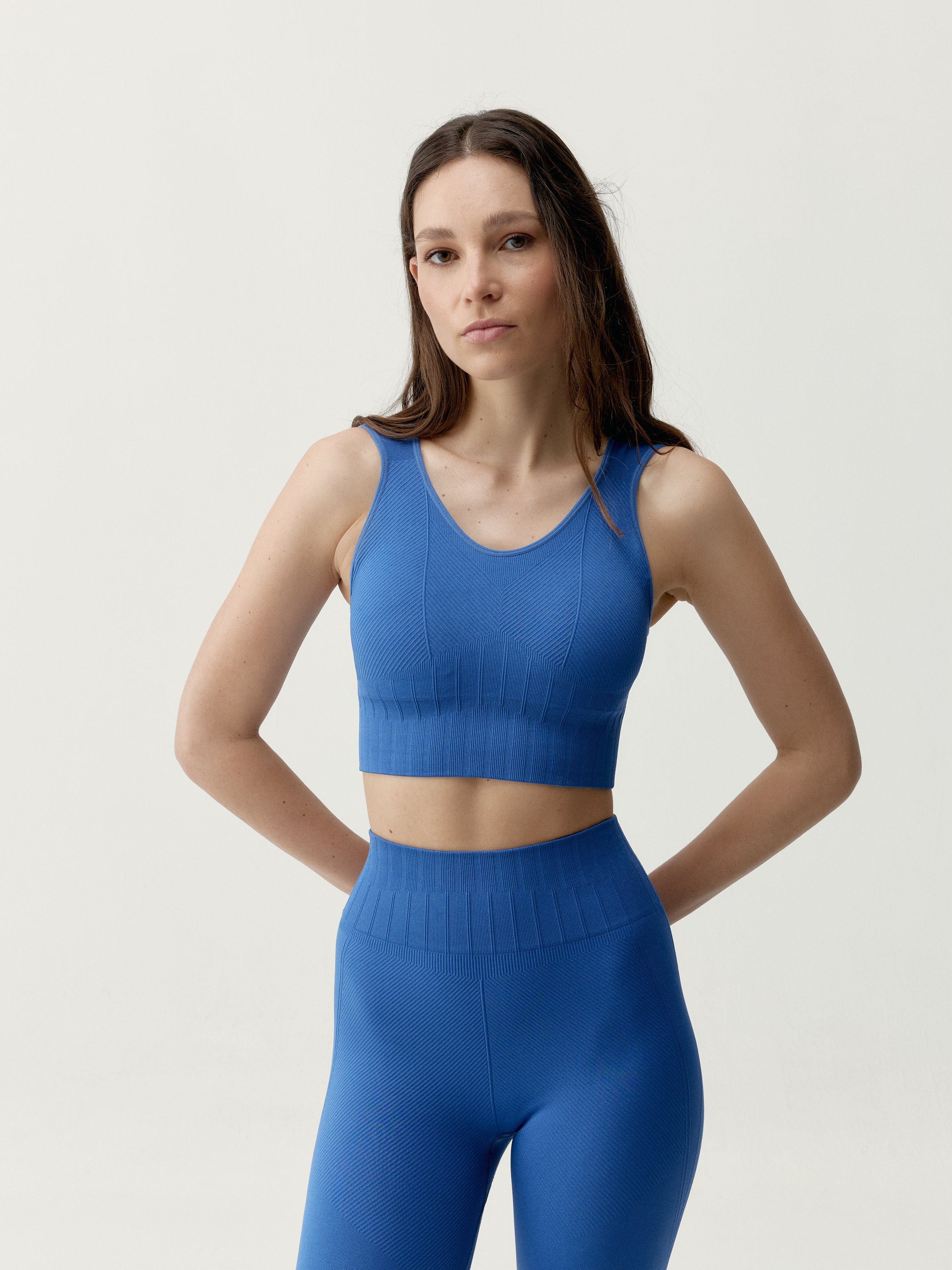 Brassière de sport seamless fixation moyenne annapurna BORN Bleu