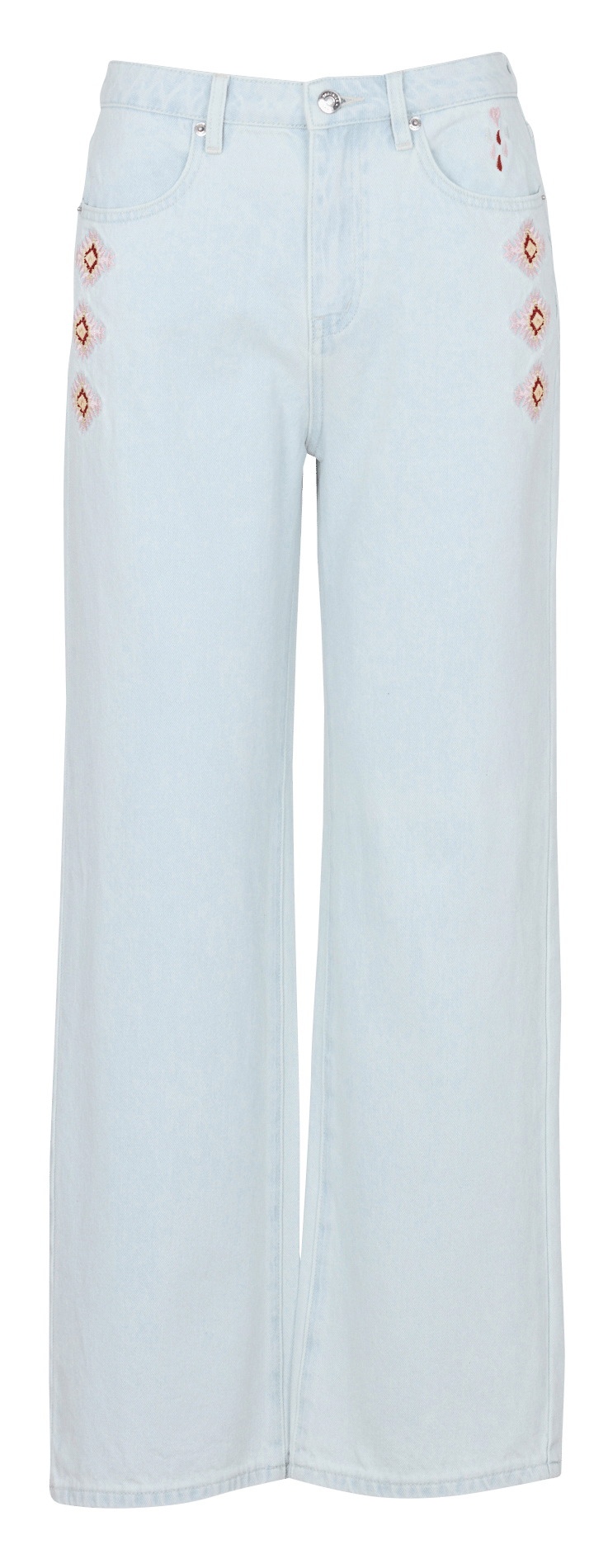 Jean droit en coton BERENICE Bleu