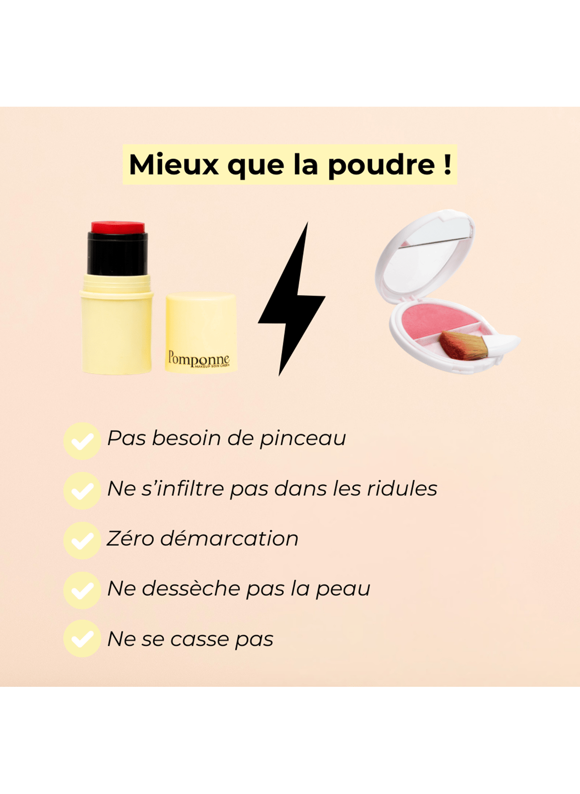 Fantastick Baume&Blush POMPONNE Rouge acidulé