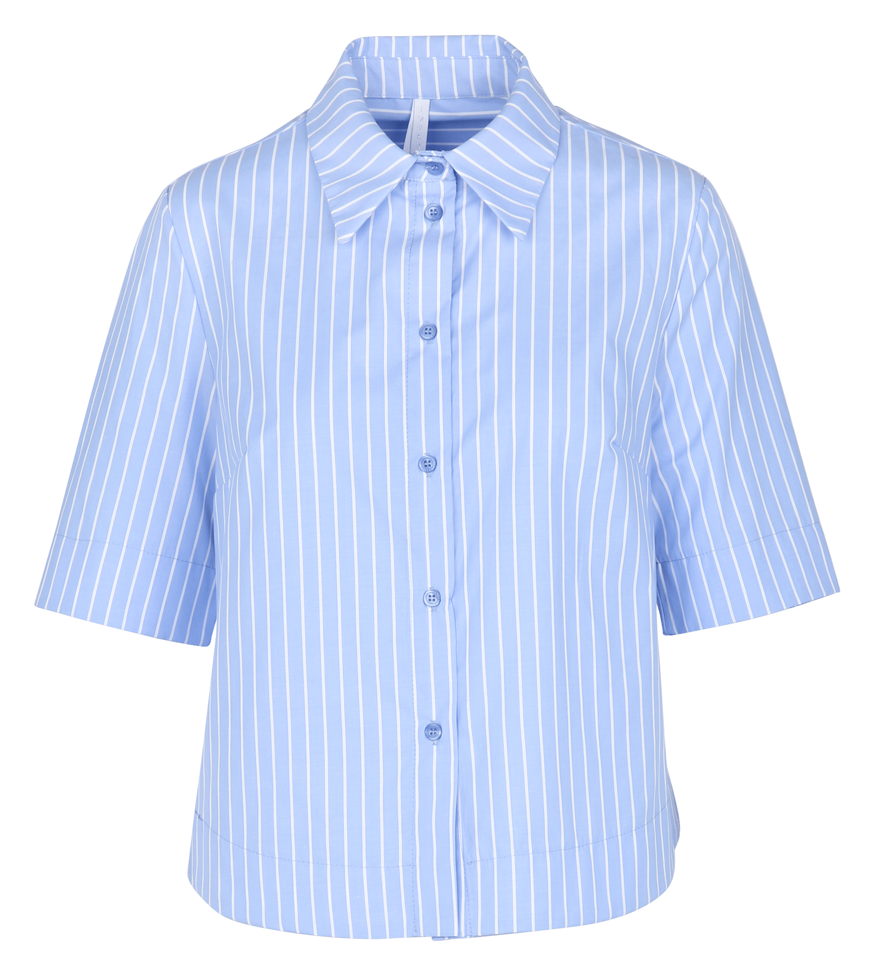 Striped loose-fit shirt with classic collar IMPERIAL Blue