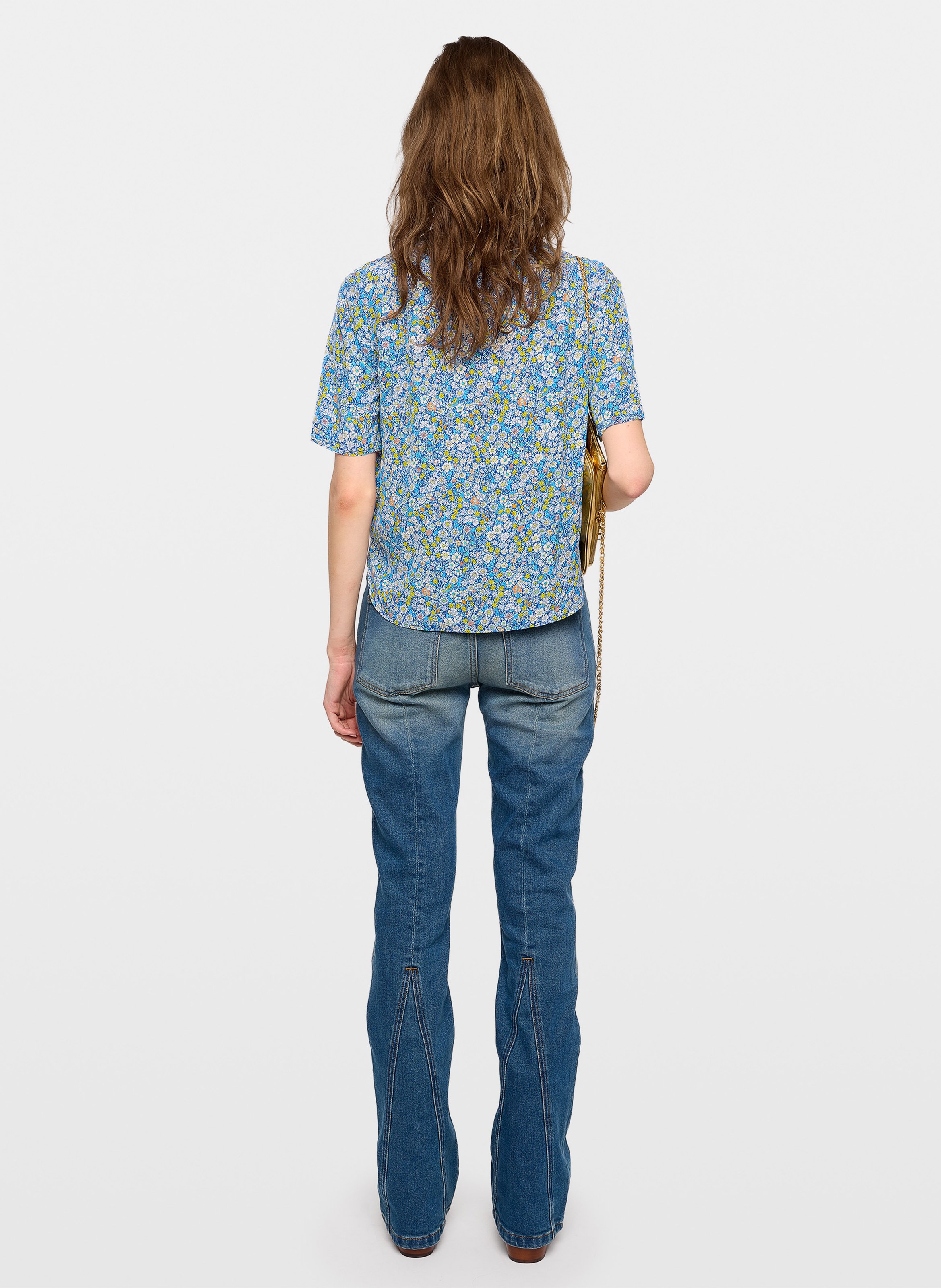 Ruffled high-neck blouse ZADIG&VOLTAIRE Yellow