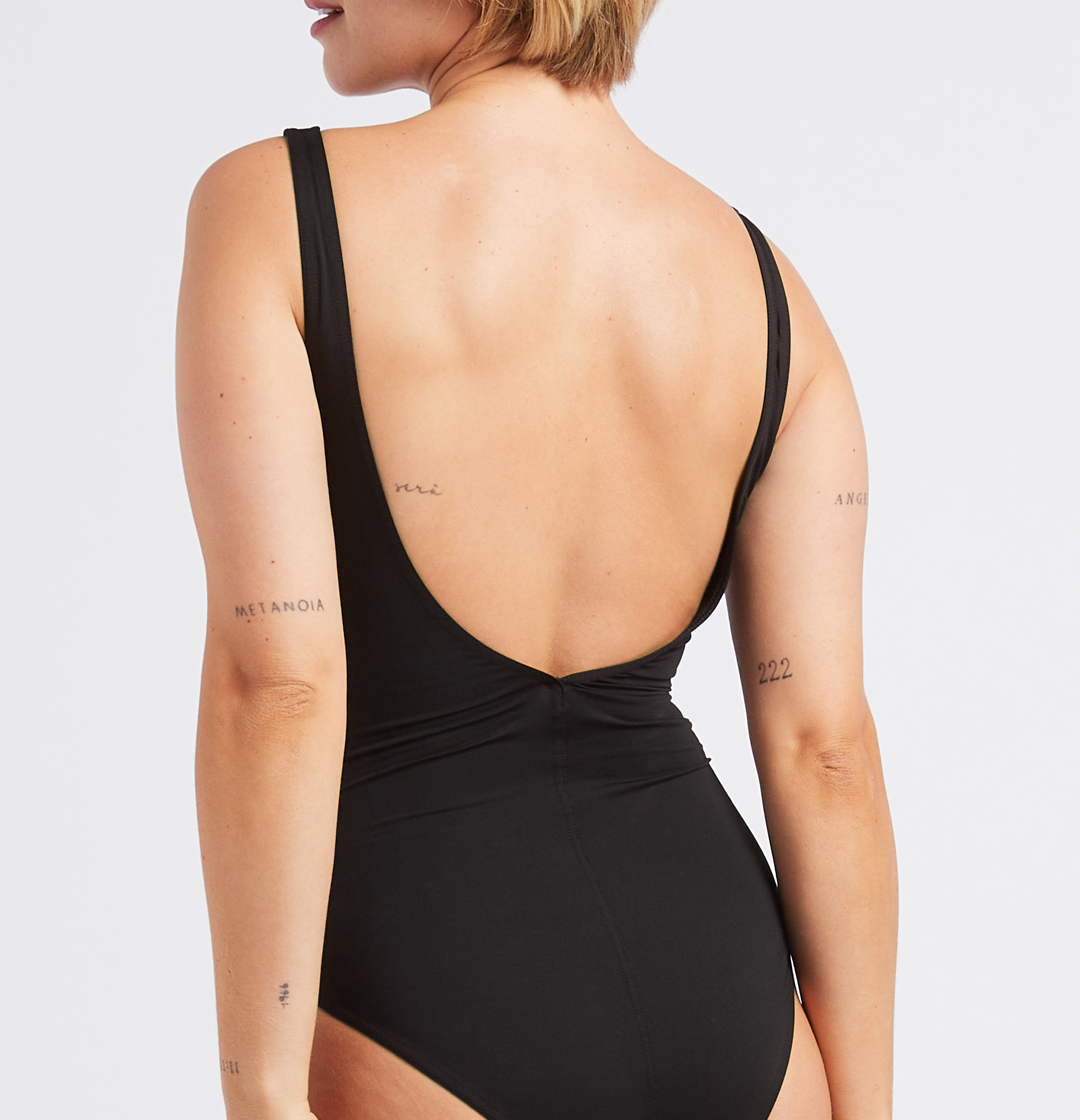 Drapierter Badeanzug LIVIA Schwarz