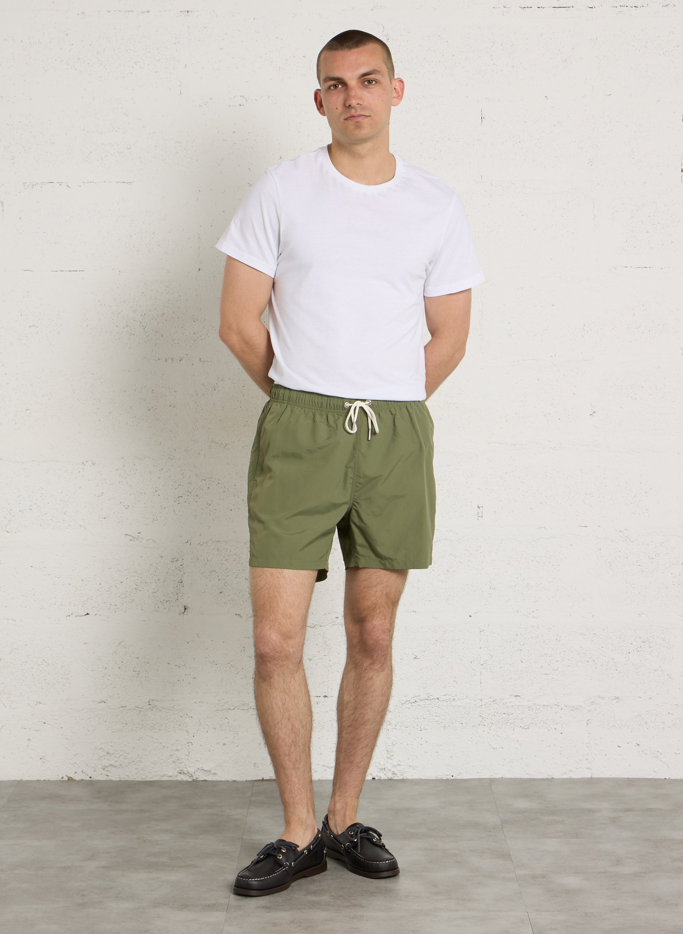 Short de bain élastiqué uni GANT Vert