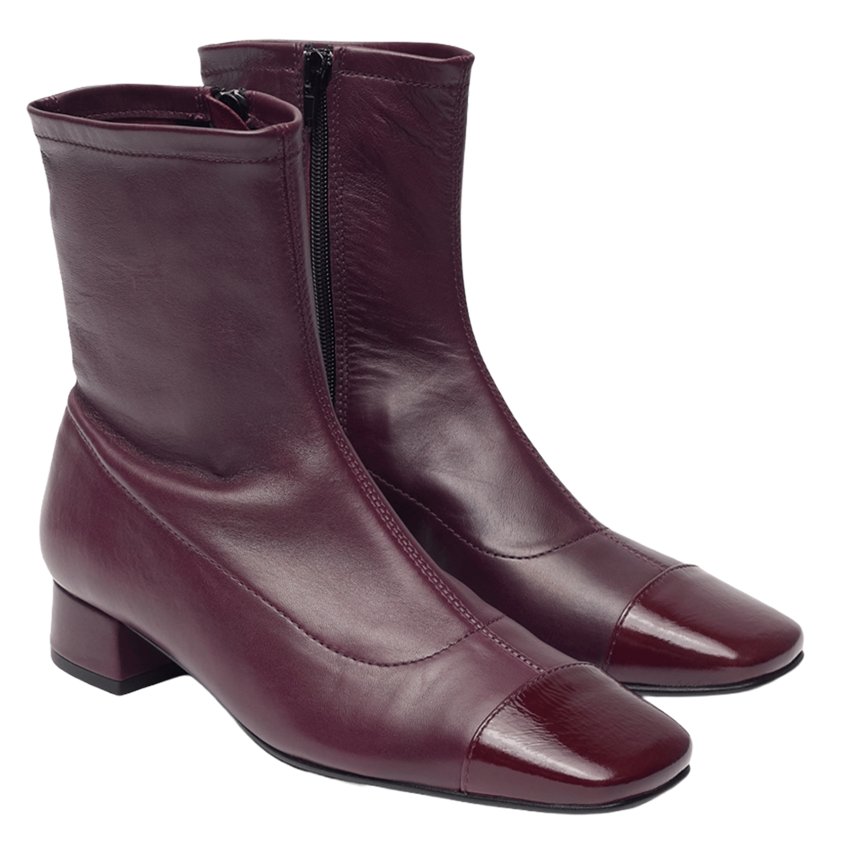 Bottines en cuir | Rouge AUGUSTA Femme
