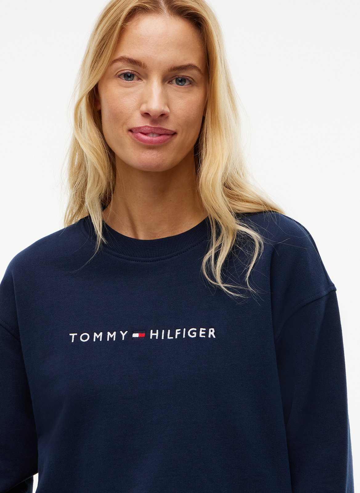 Embroidered round-neck sweatshirt TOMMY HILFIGER Blue