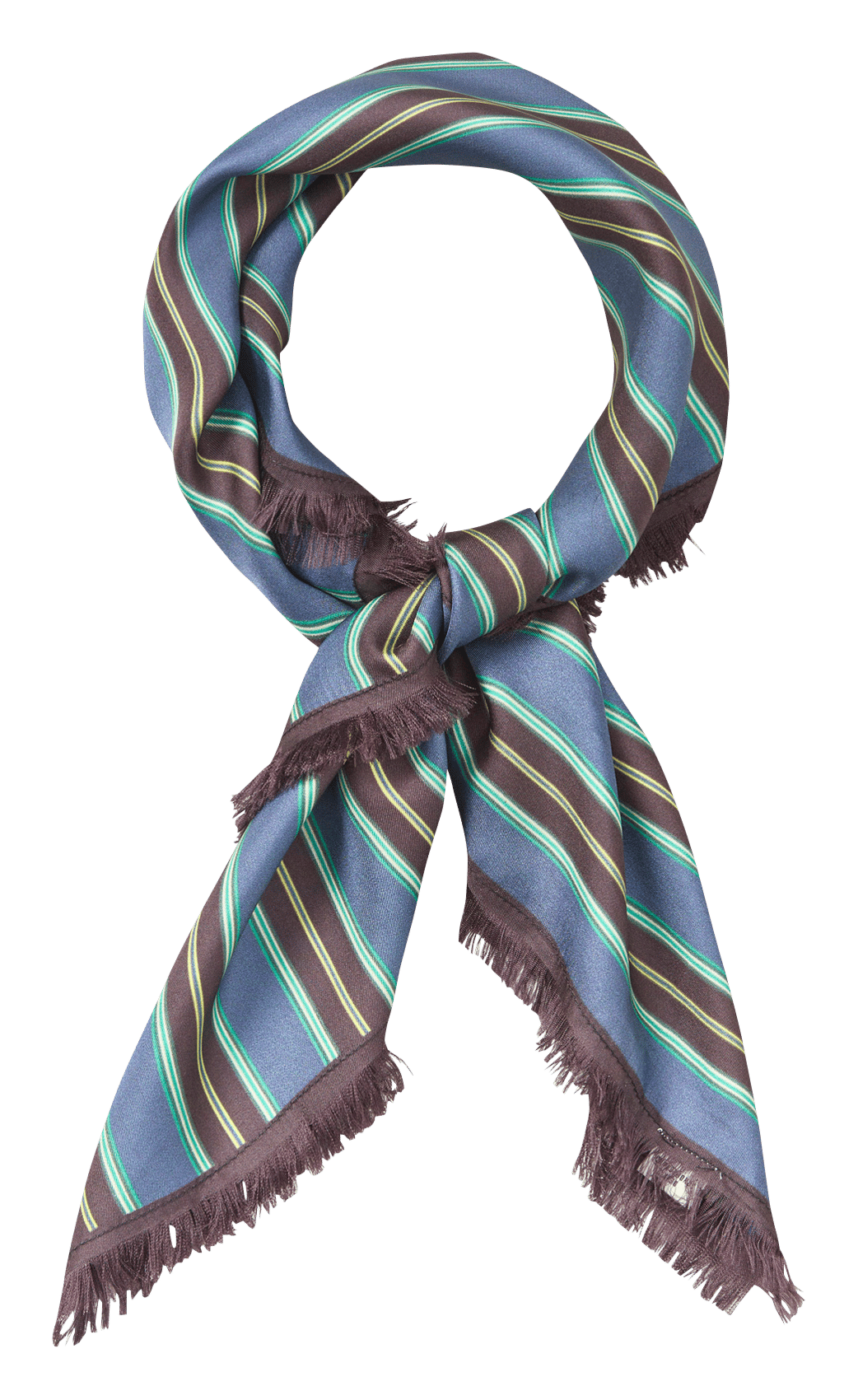 Square silk scarf BECKSONDERGAARD Blue