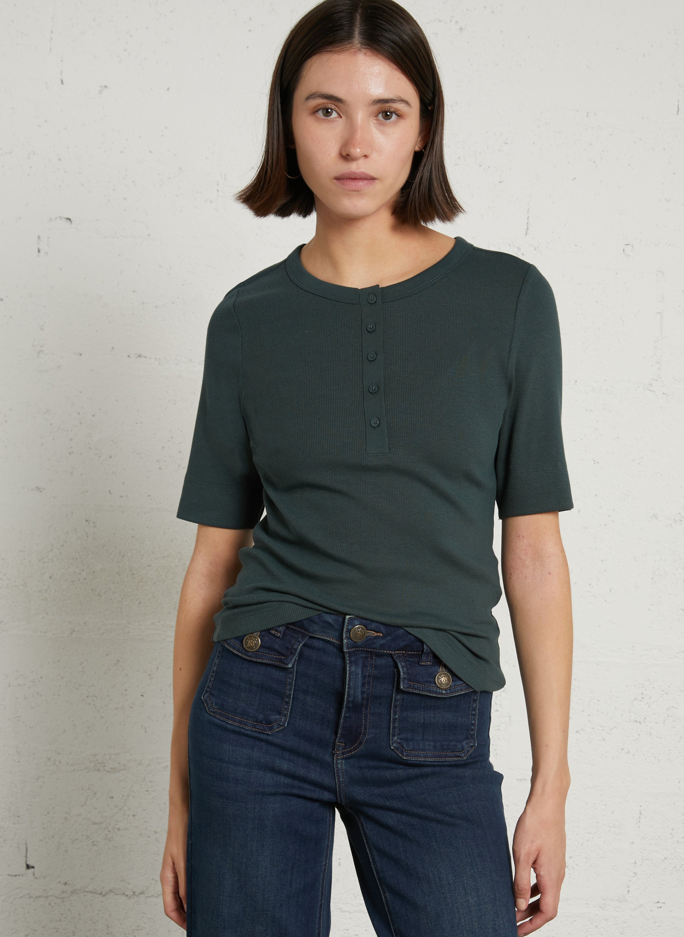 Straight-cut round-neck T-shirt MAISON 123