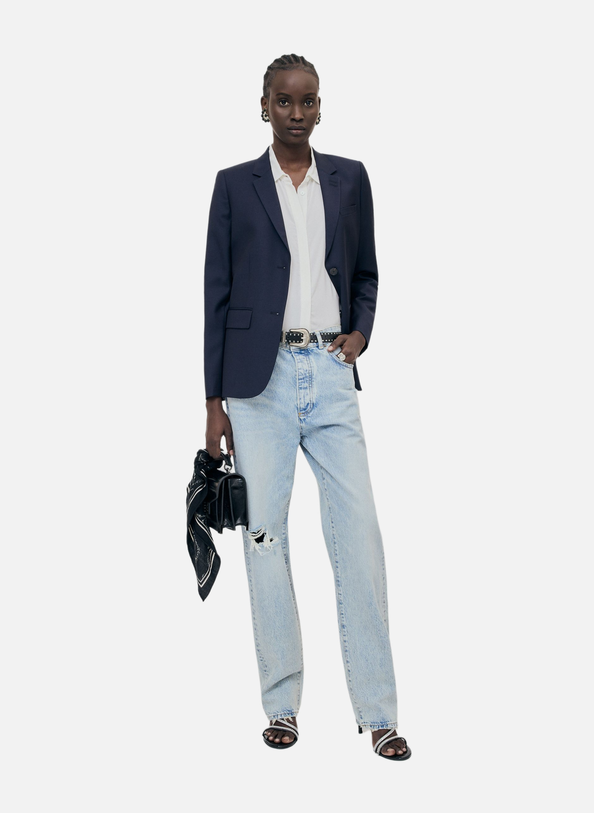 Fitted wool suit jacket THE KOOPLES Blue