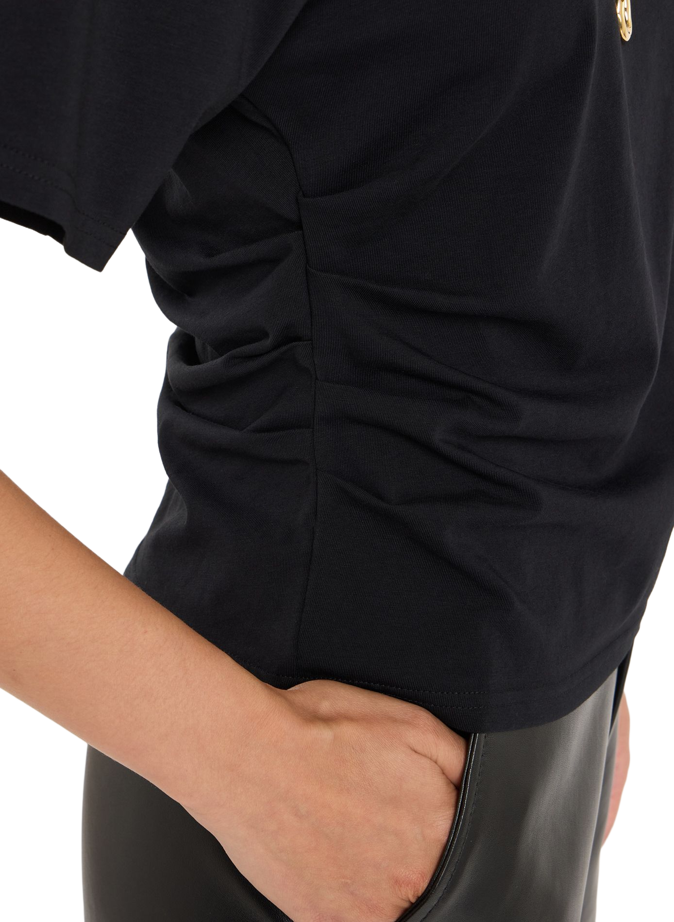 Fitted top in blended cotton SAISON 1865 Black