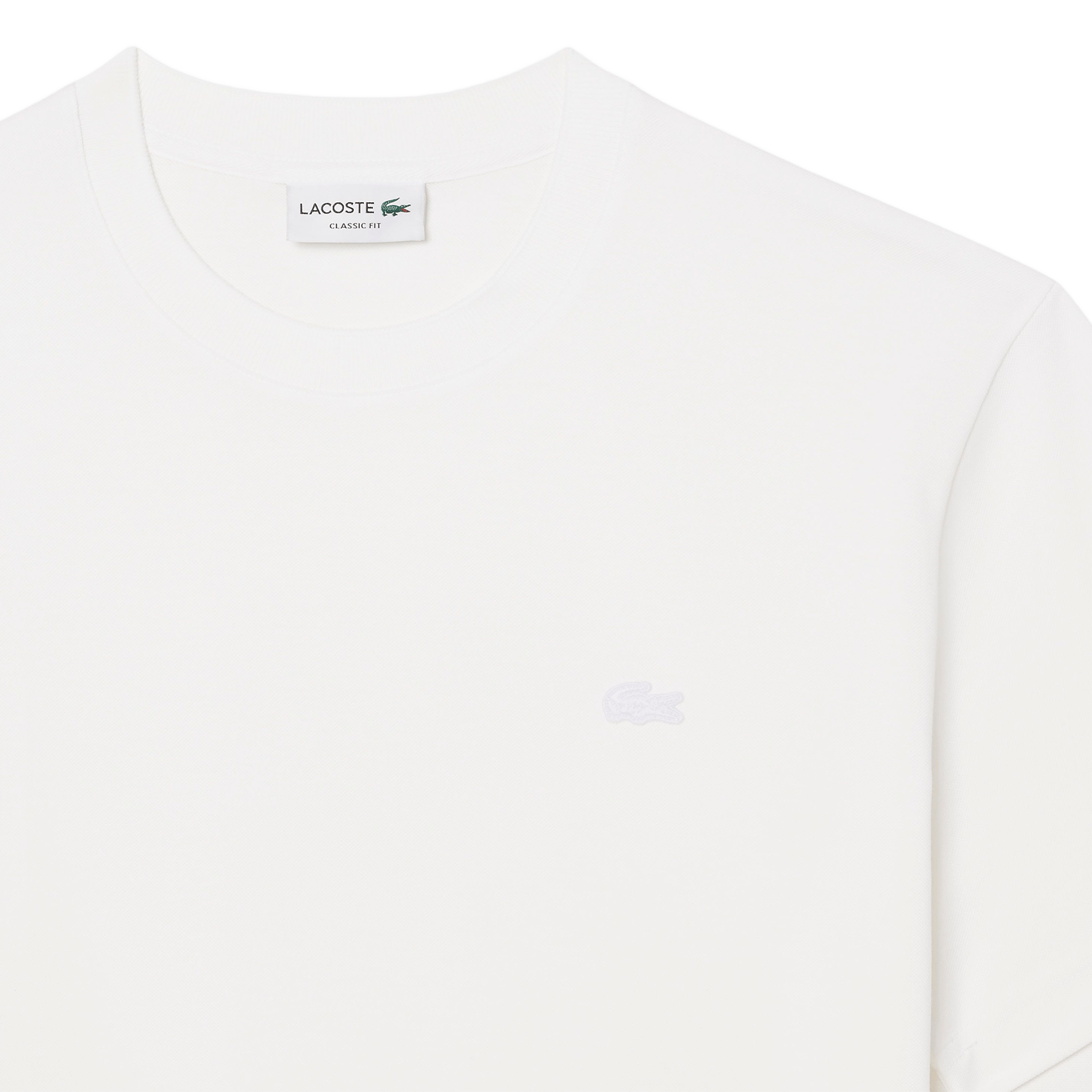 Gerade geschnittenes T-Shirt aus Baumwolle LACOSTE Weiss