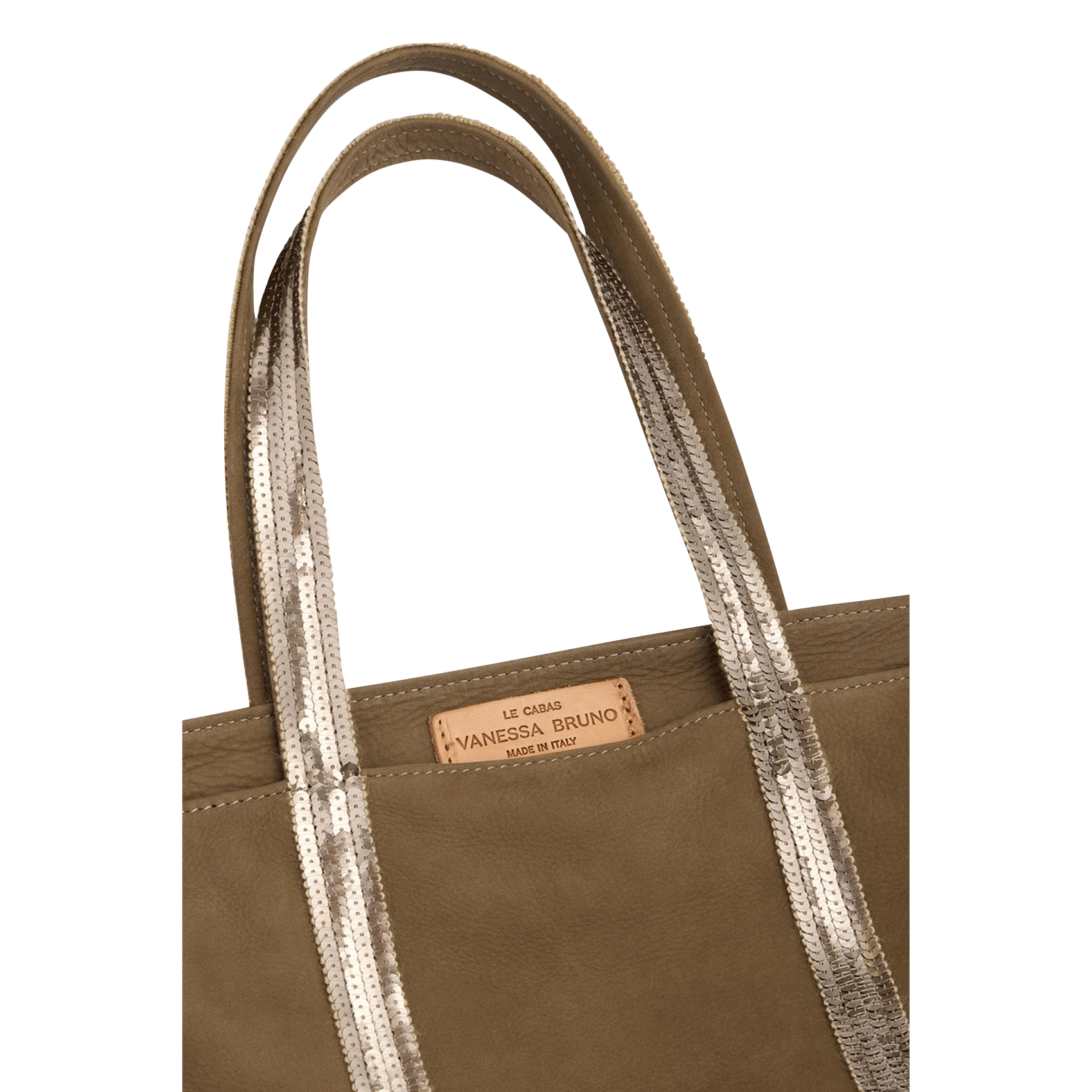 Leather tote bag VANESSA BRUNO Grey