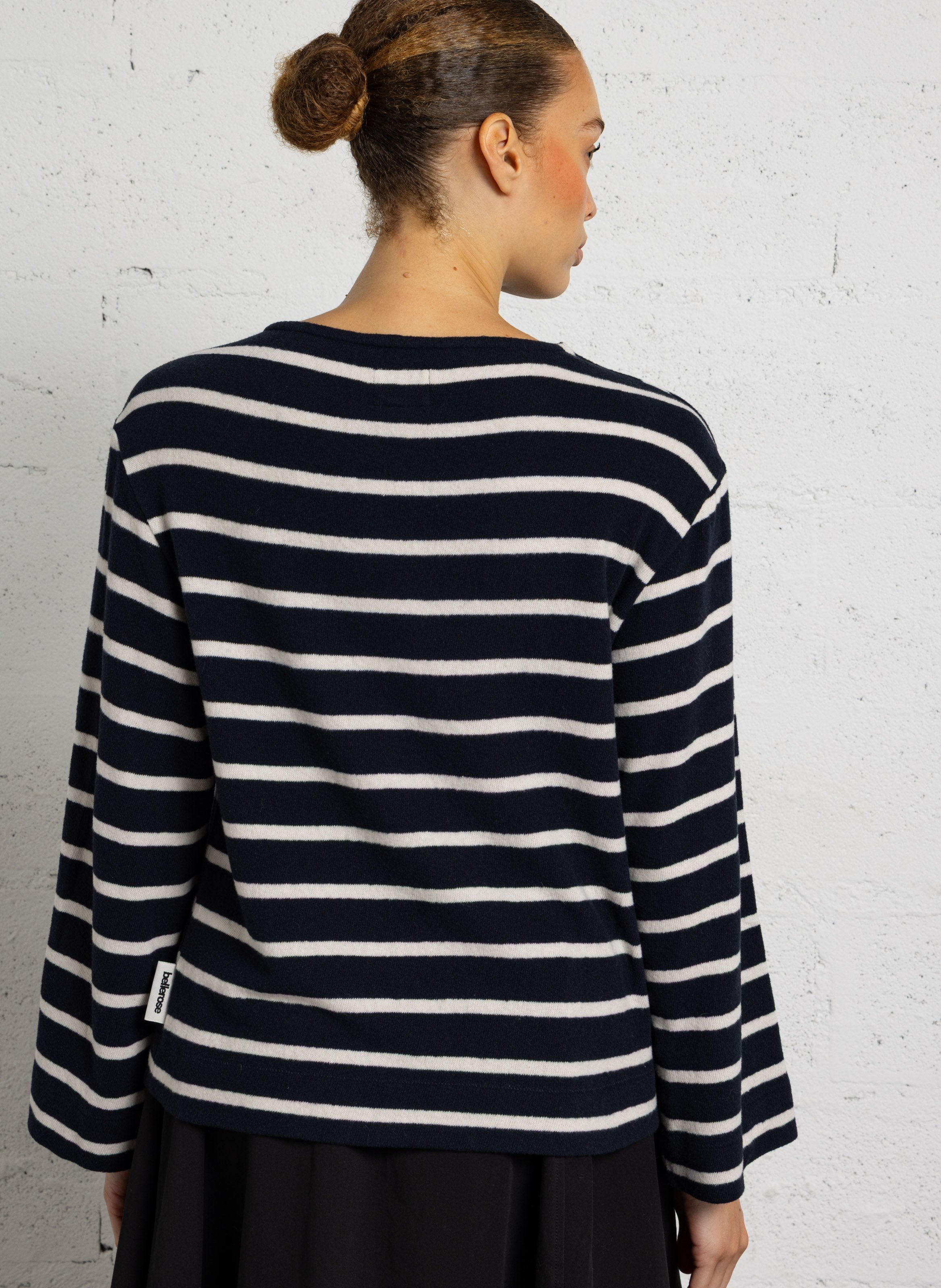 Gestreifter Oversized-Pullover aus Baumwollmischung BELLEROSE Mehrfarbig
