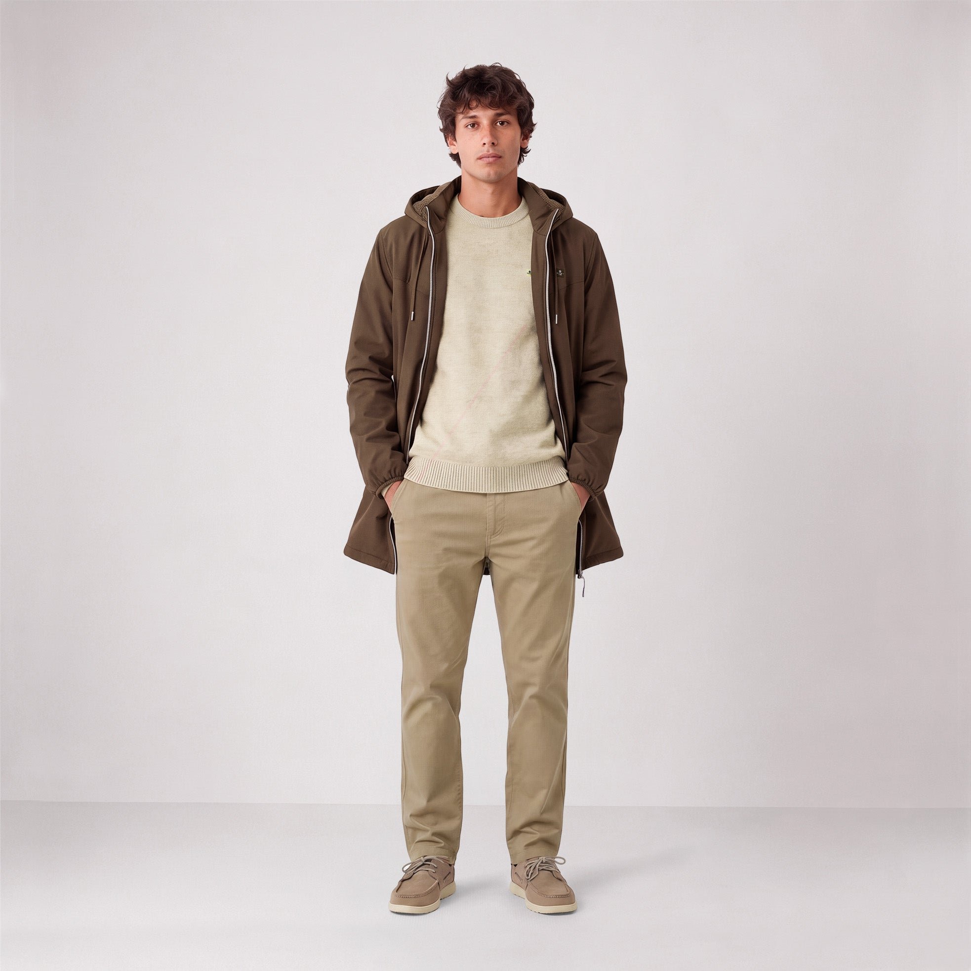 STORMER water-repellent parka with brown brownie fleece lining SBPLAY SERGE BLANCO Brown