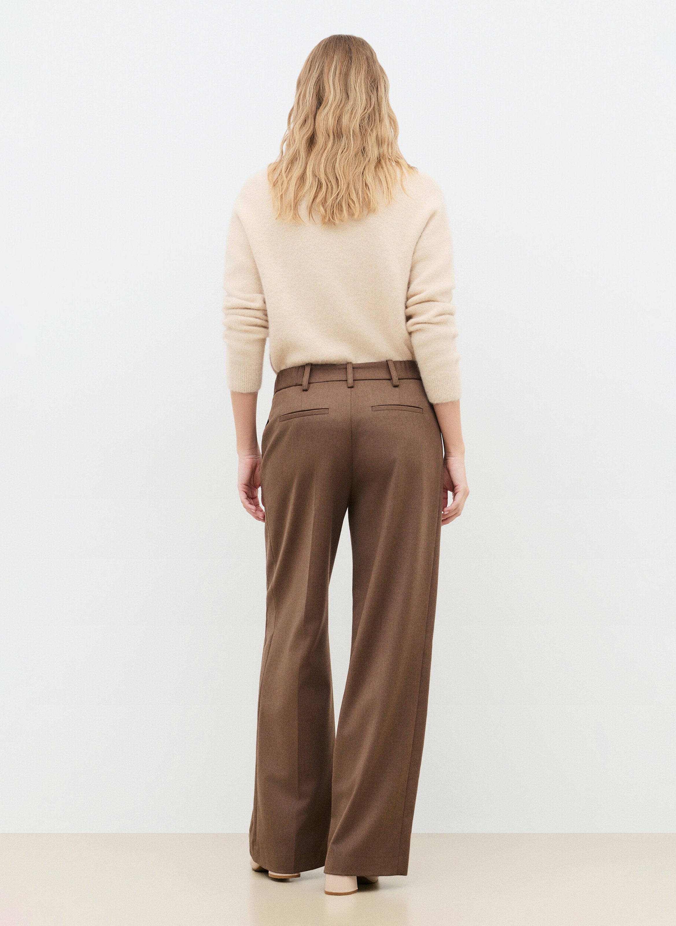 Plain straight trousers  CAROLL Brown