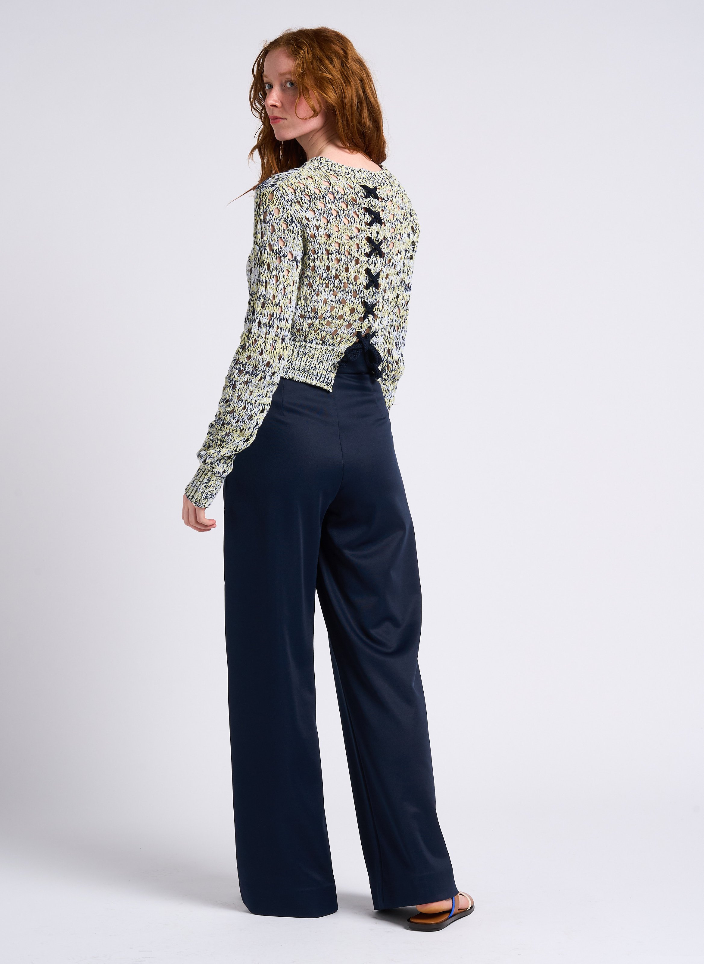 Gladde, leren, platte sandalen BILLI BI Veelkleurig