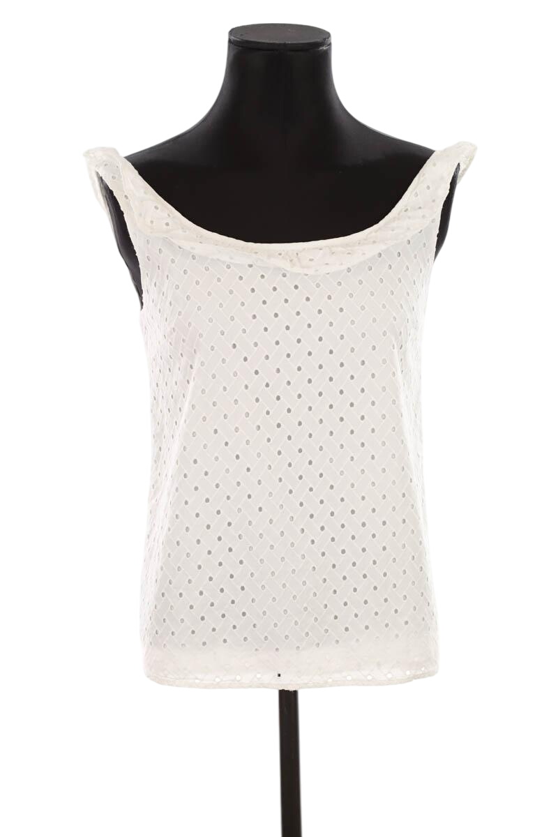 Sleeveless cotton top SEZANE - Seconde main White