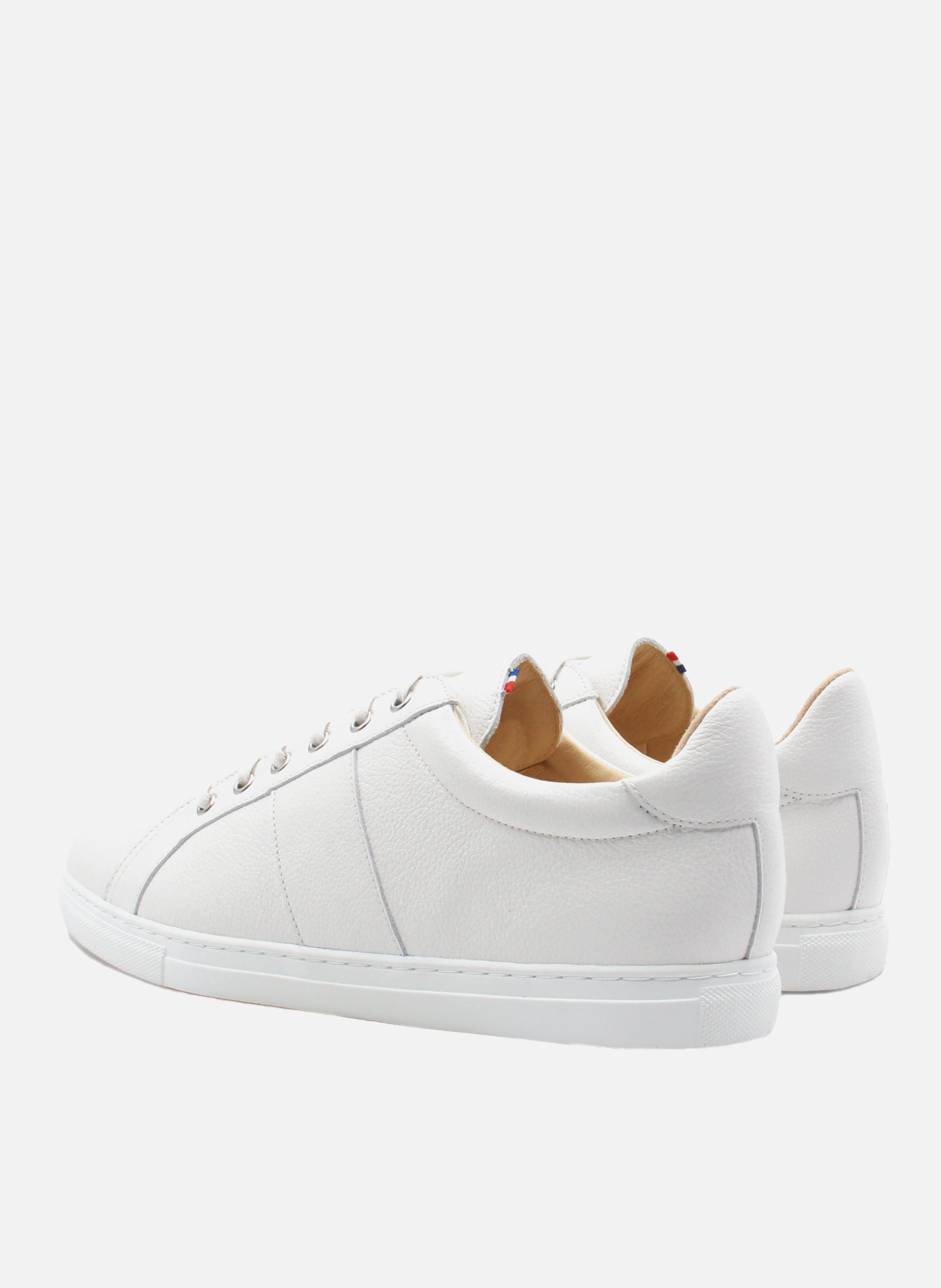 Grained leather Made-in-France sneakers JULES & JENN White